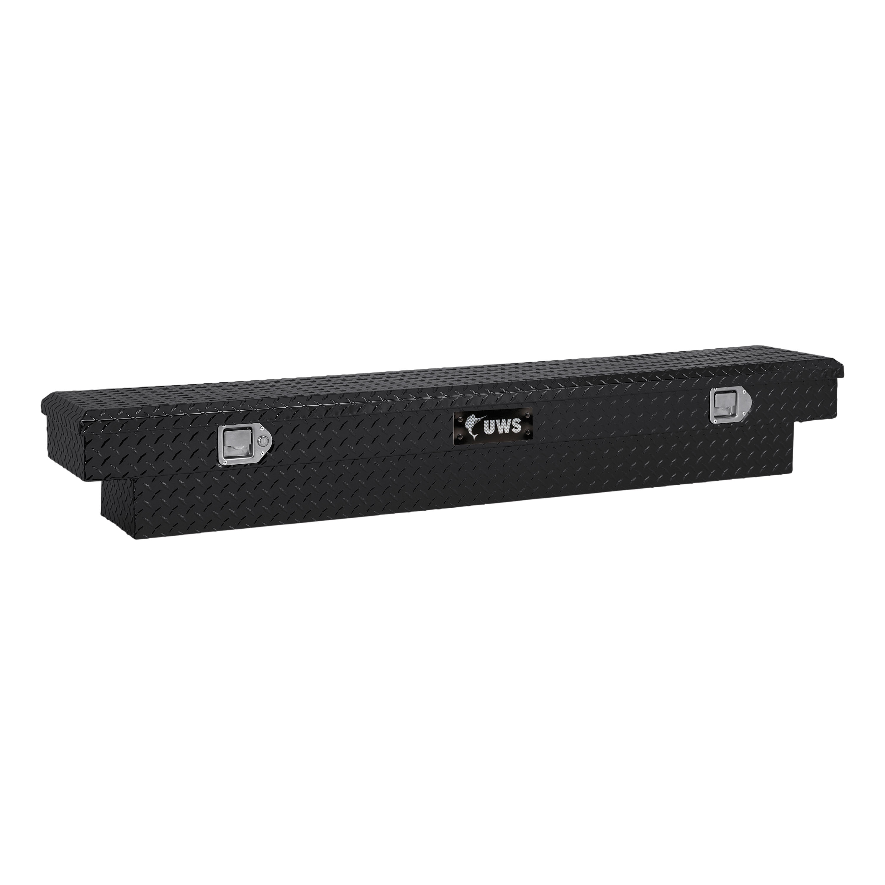 UWS EC10662 72.875-in x 12-in x 9.25-in Gloss Black Aluminum Crossover Truck Tool Box