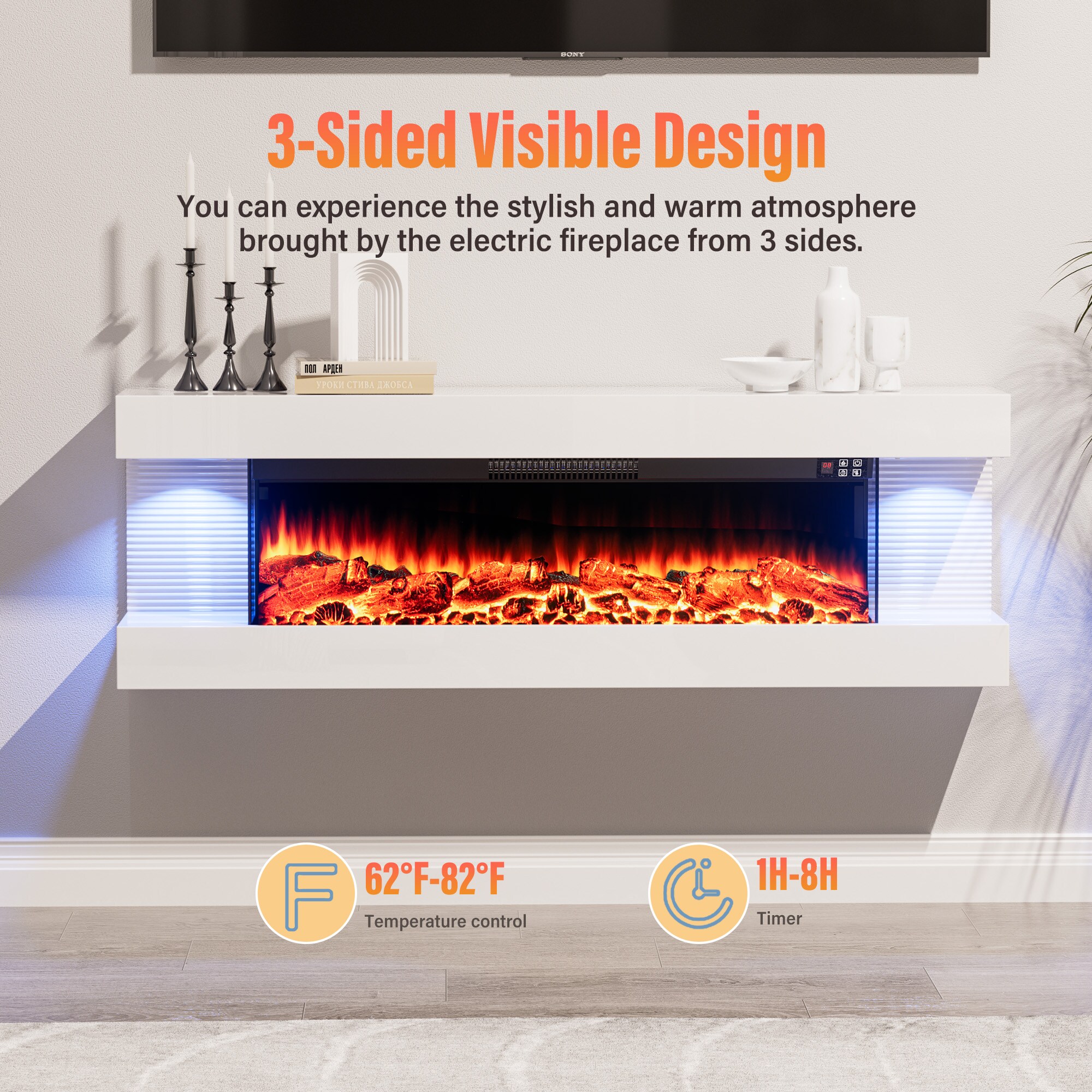 Clihome CL-W50 Electric-Fireplaces - View #8