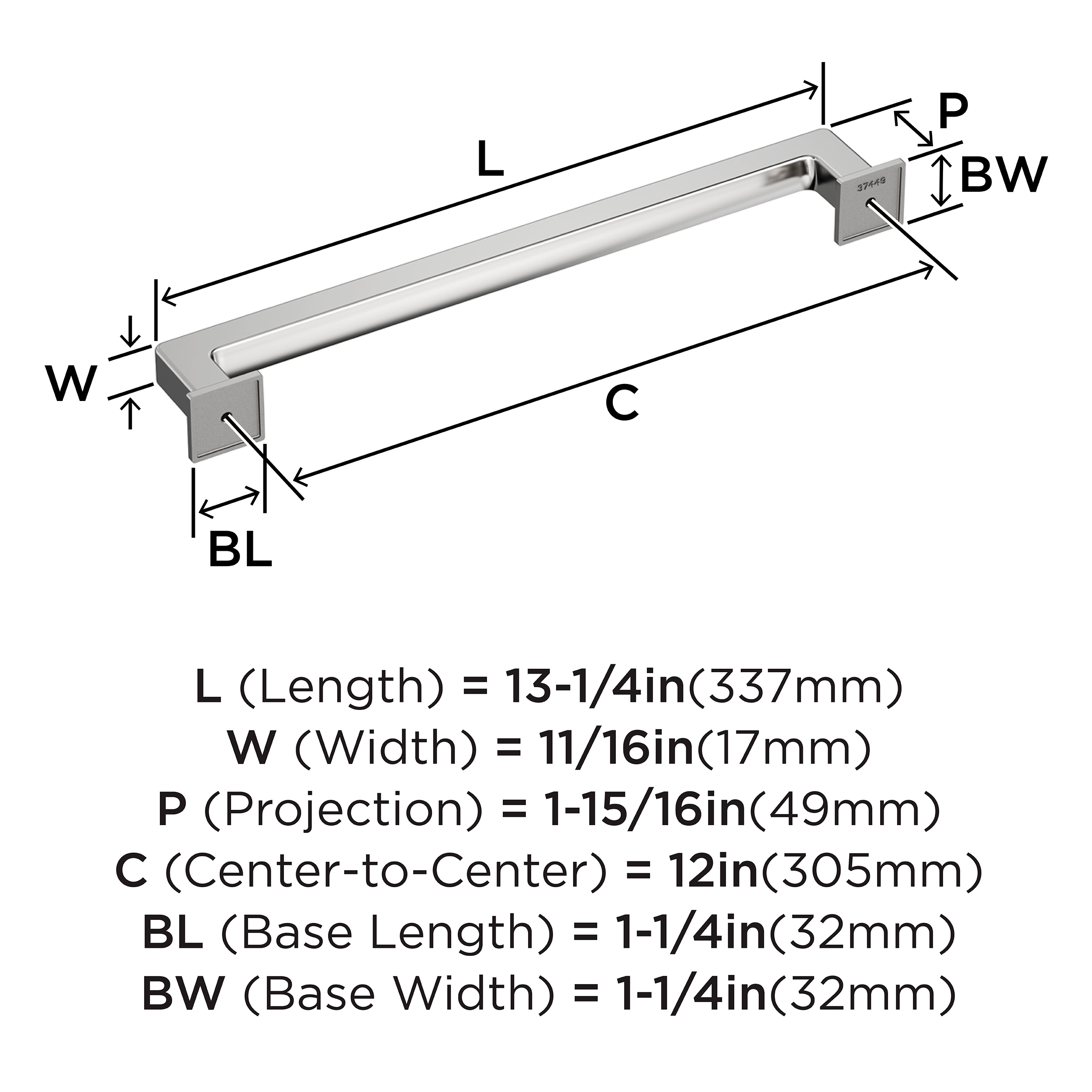 Amerock BP3744926 Cabinet-Pulls - View #4