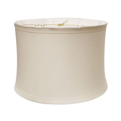 X 17 In Snow Linen Drum Lamp Shade, How To Install A Lampshade