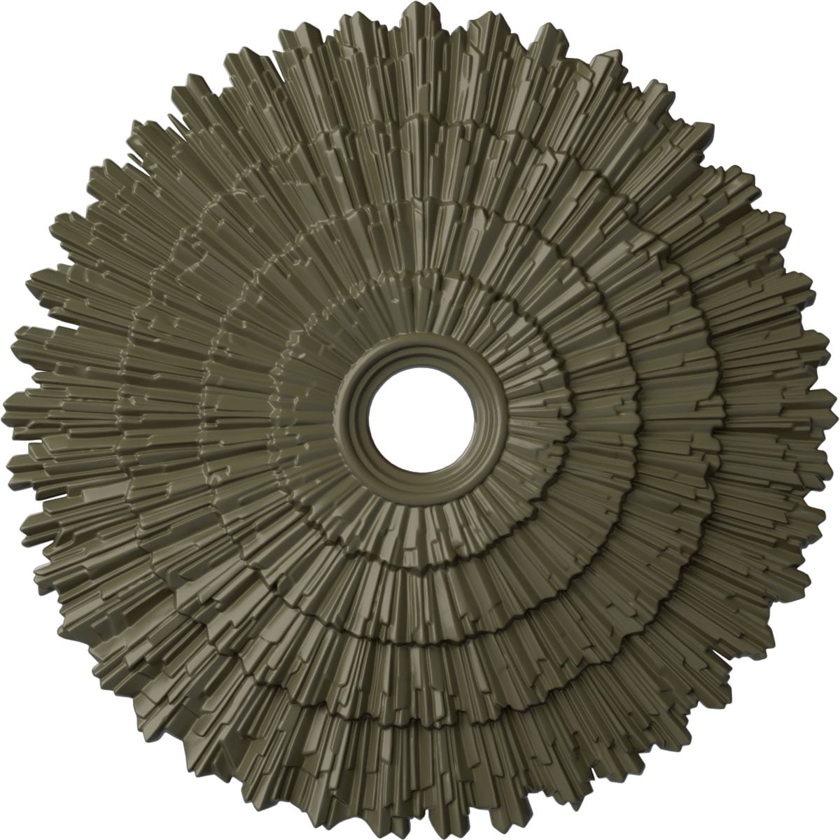 Ekena Millwork CM24ENPTF Eryn 24.75-in W x 24.75-in L Painted Turtle Polyurethane Whole Ceiling Medallion