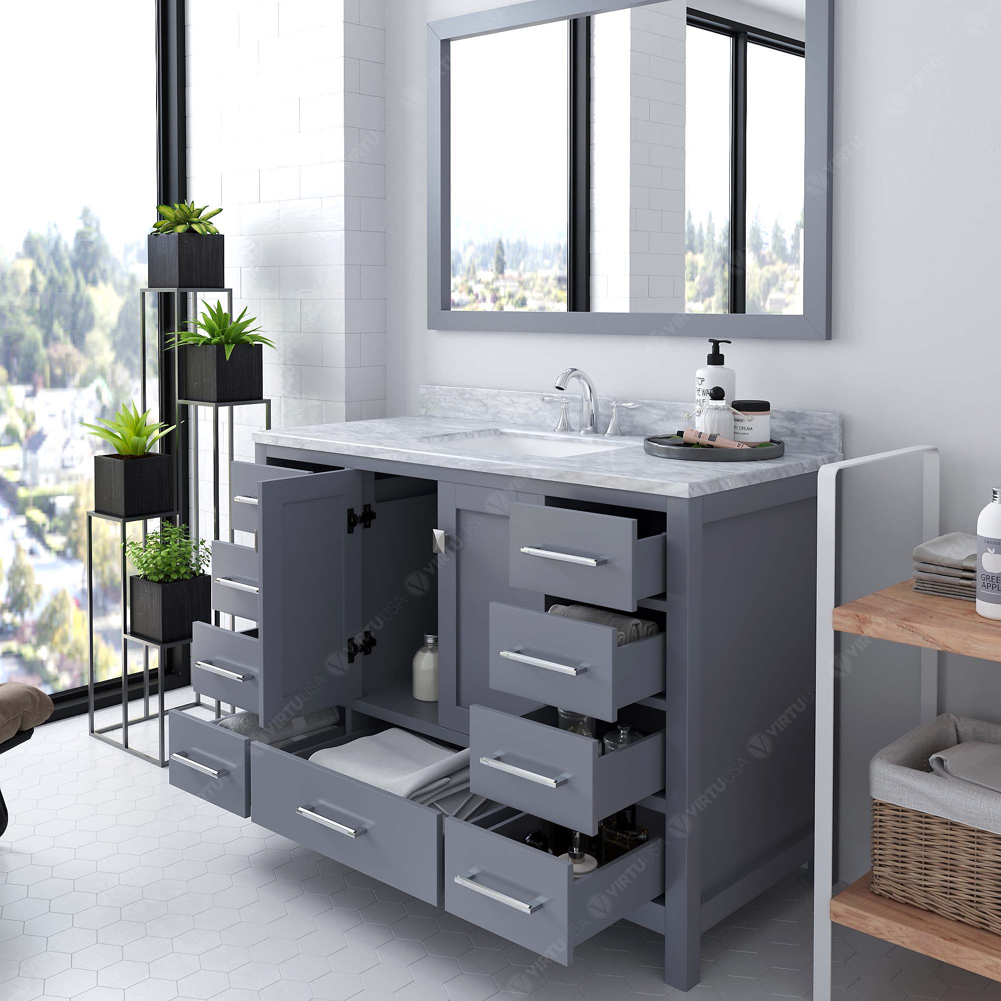 Virtu USA GS-50048-WMSQ-GR-002 Bath-Vanity-Combo - View #4