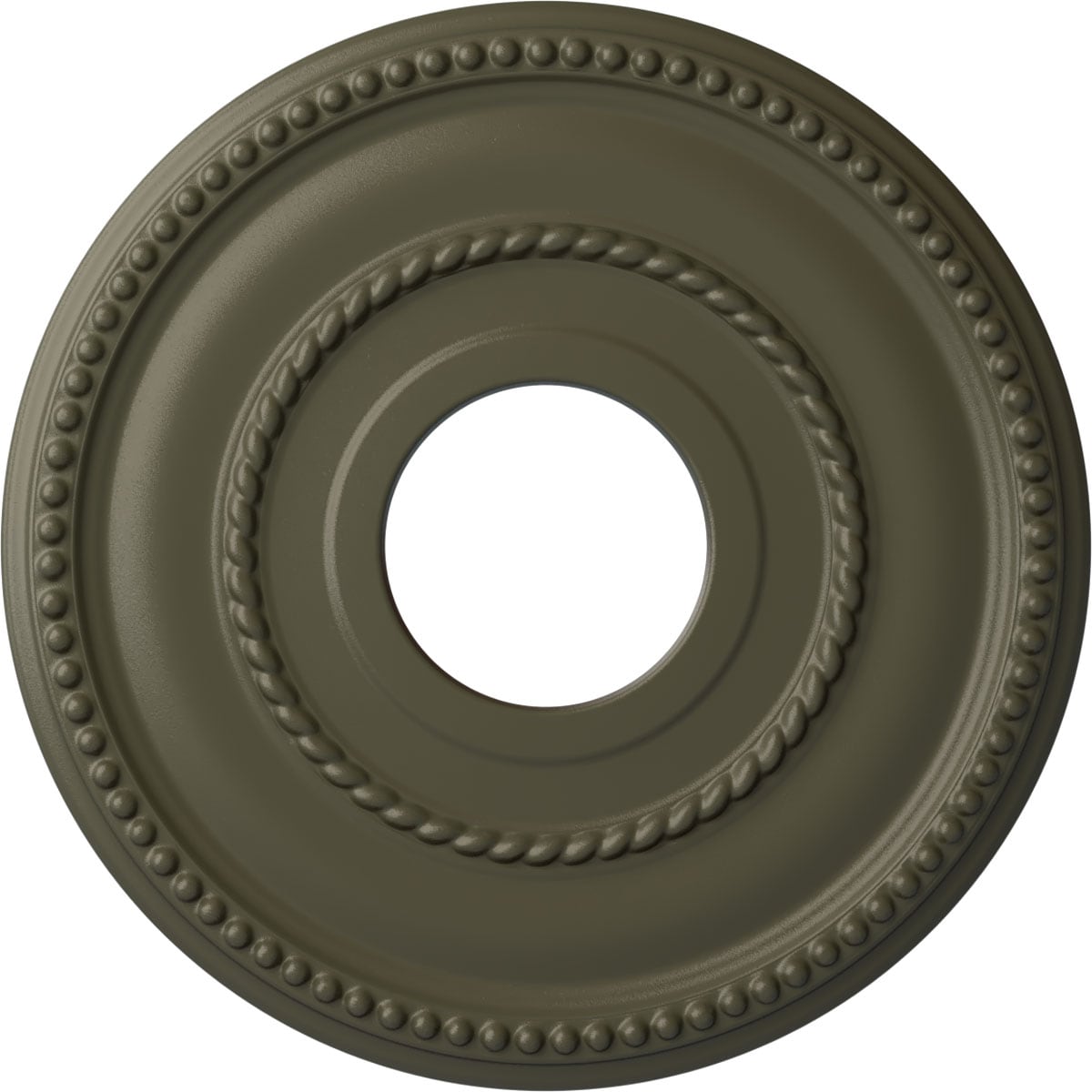 Ekena Millwork CM12VAWHF Valeriano 12.125-in W x 12.125-in L Painted Witch Hazel Polyurethane Whole Ceiling Medallion