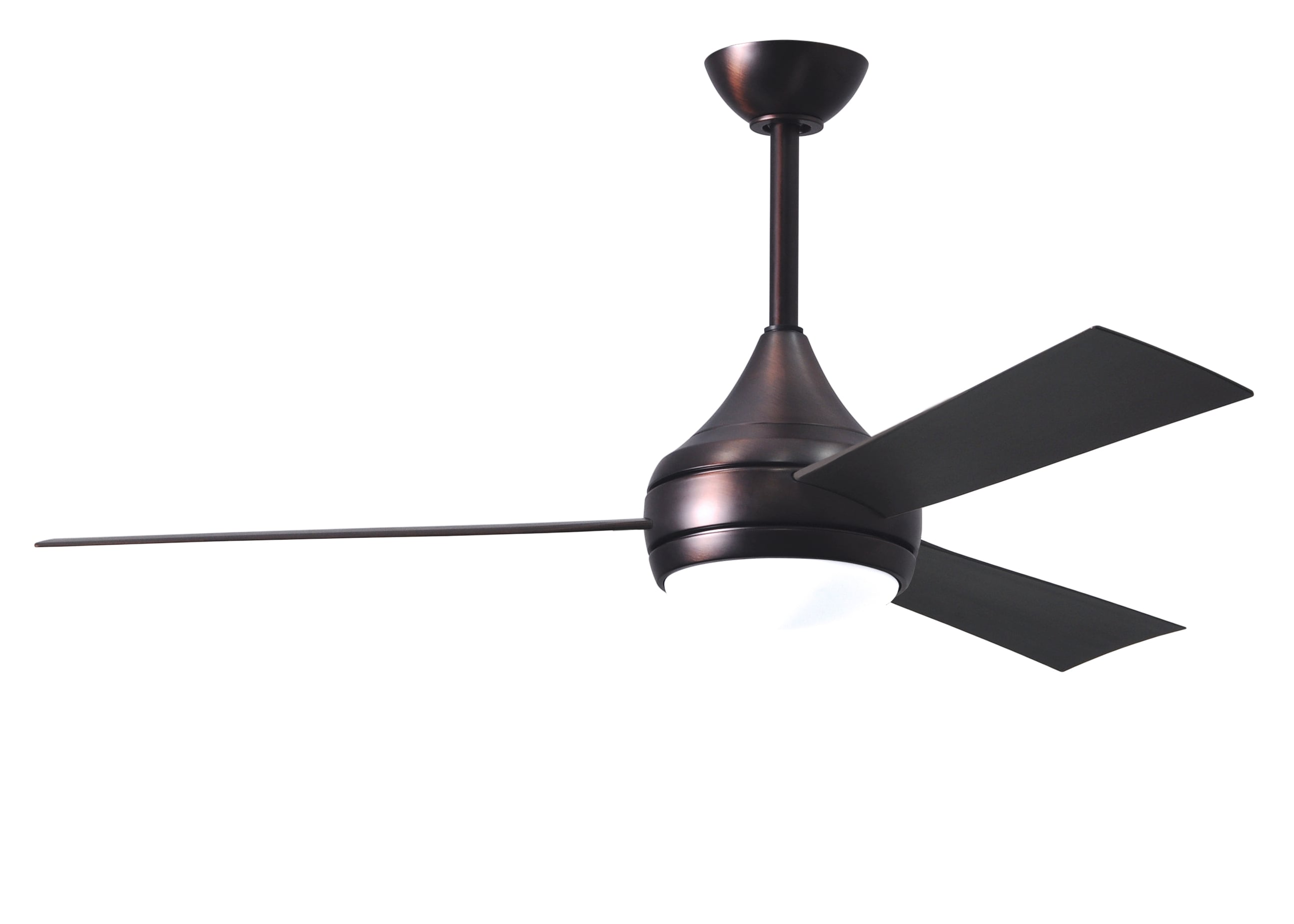 Matthews Fan Company Donaire 52-in Brushed Bronze LED Indoor/Outdoor Ceiling Fan with Remote (3-Blade)