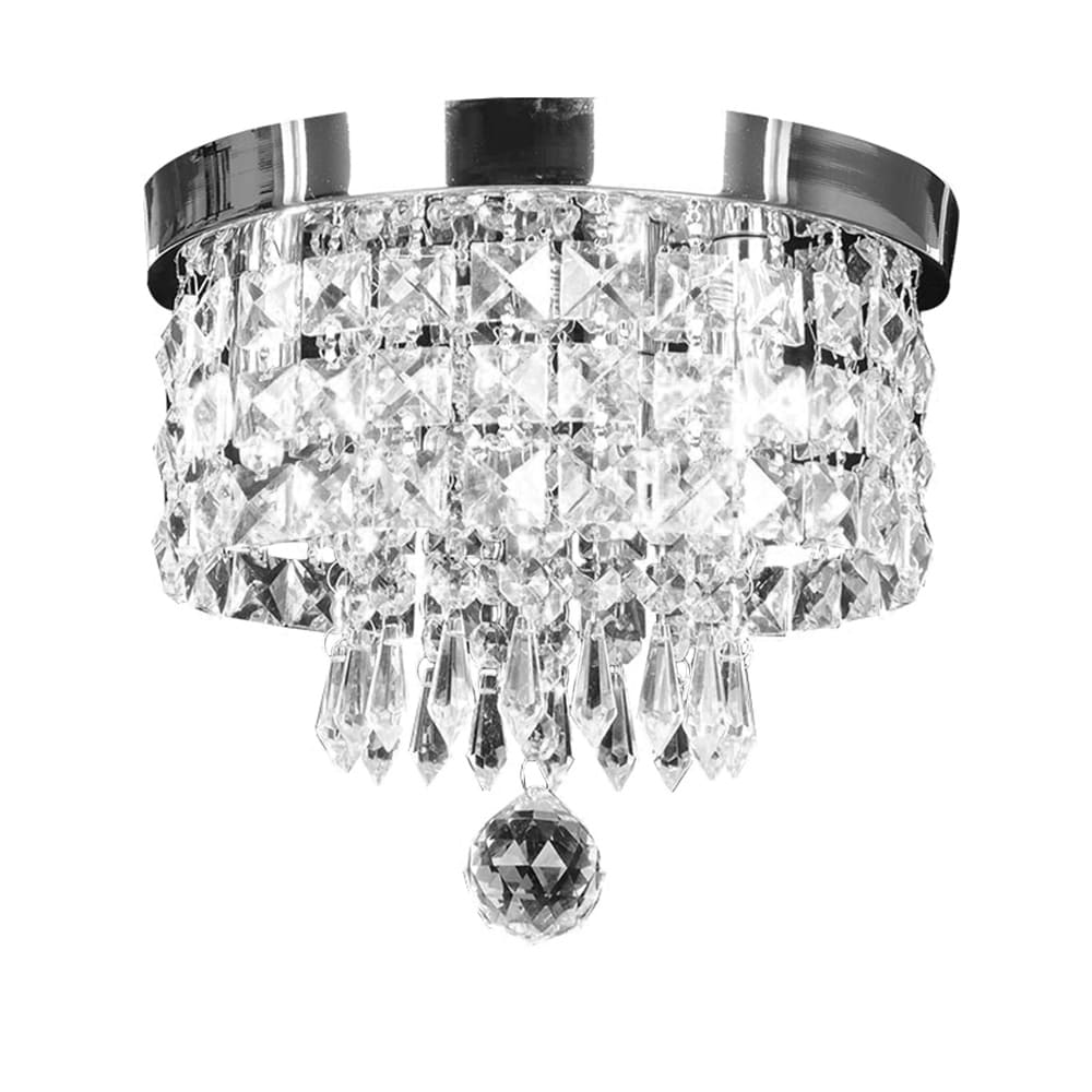 LamQee 09FTL0019ACL 8.7-in Silver LED Semi-Flush mount light