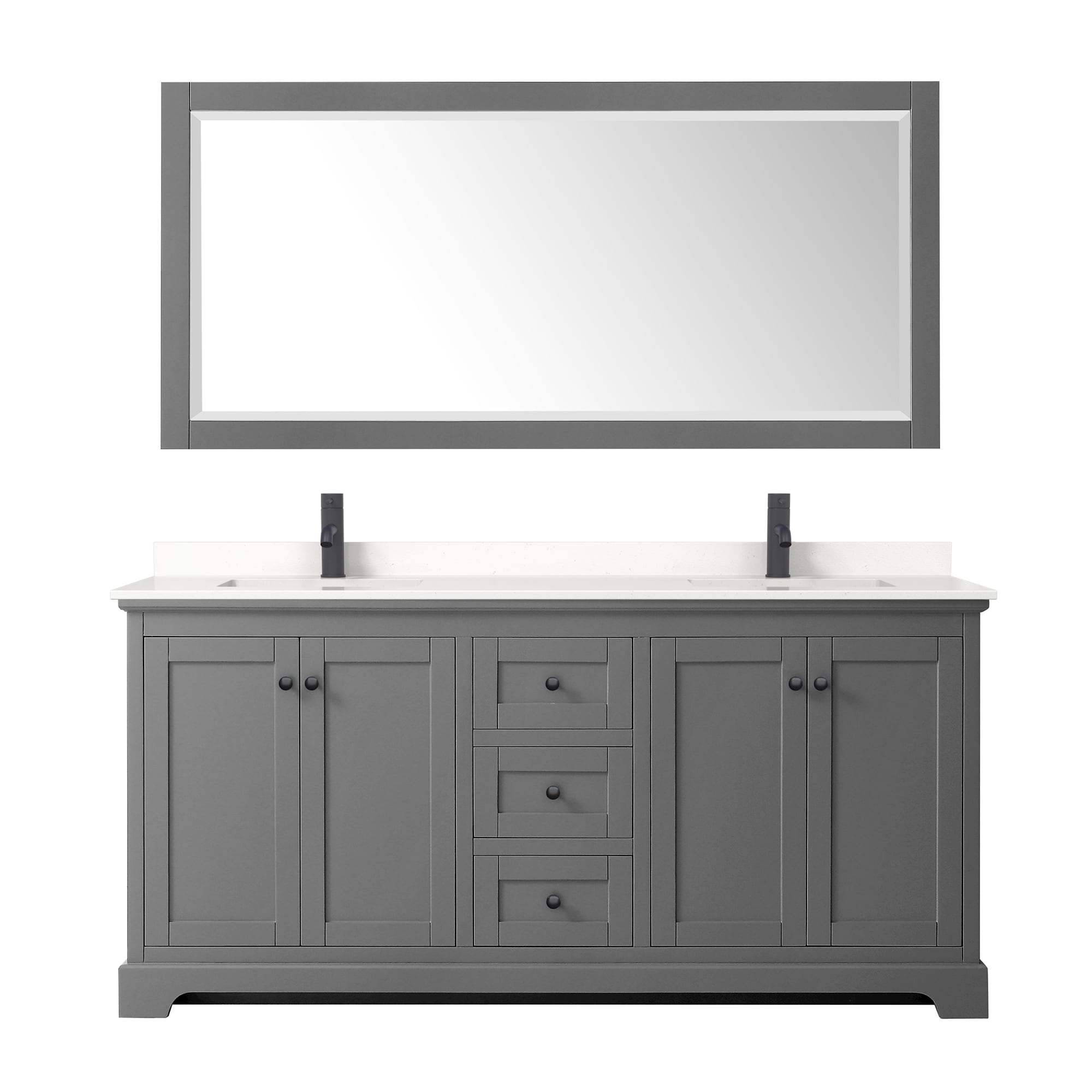 Wyndham Collection WCV232372DGBWQUNSM70 Bath-Vanity-Combo - View #2