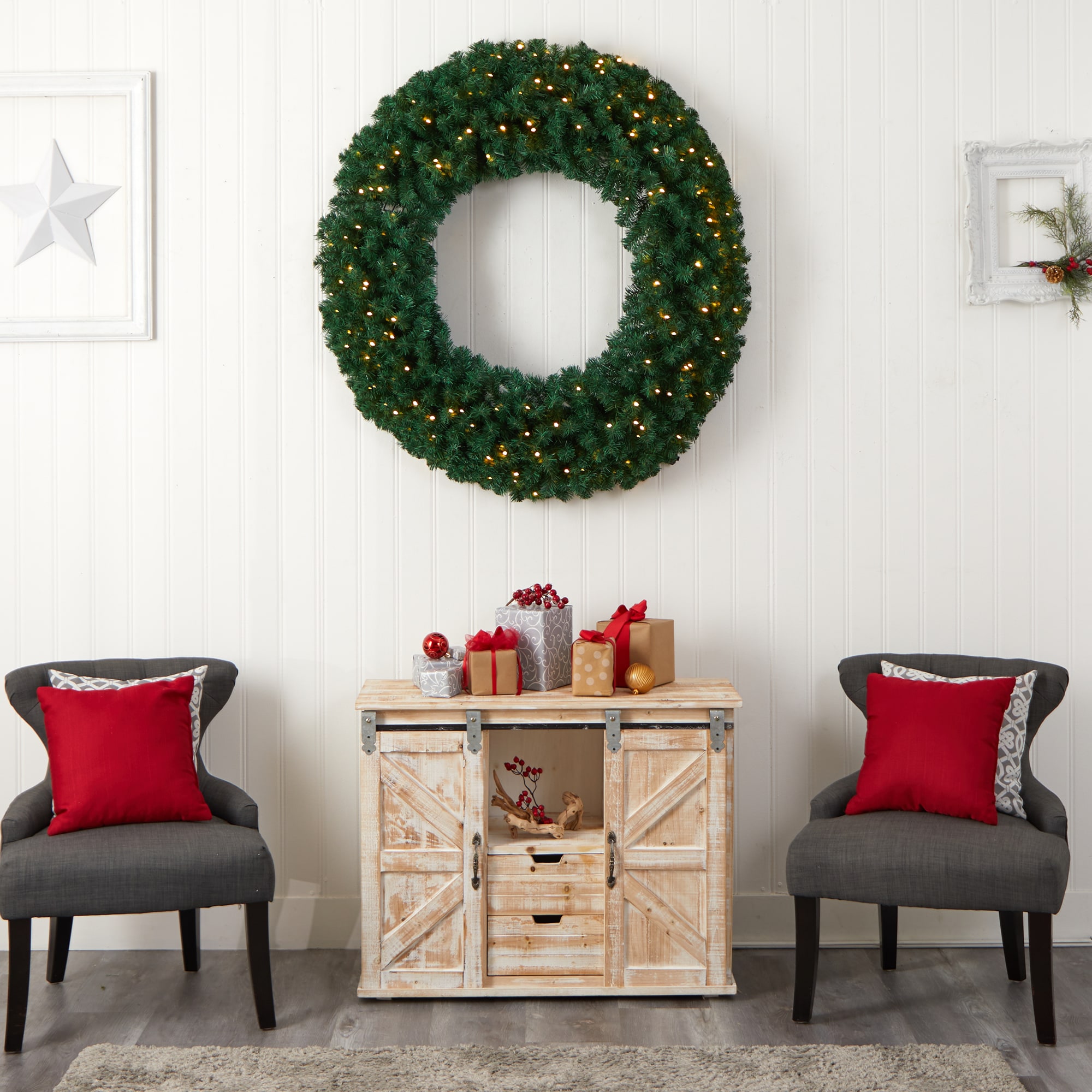 Nearly Natural W1308 Artificial-Christmas-Wreaths - View #7