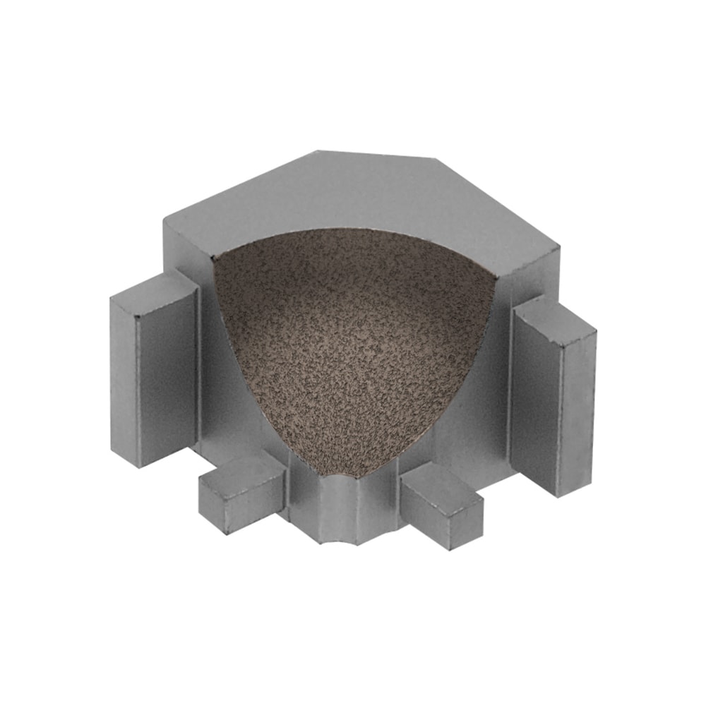 Schluter Systems I90/AHK1S/TSLA Dilex-AHK 0.5-in W x 1.0-in L Light anthracite textured color-coated aluminum Aluminum Inside corner Tile Edge Trim