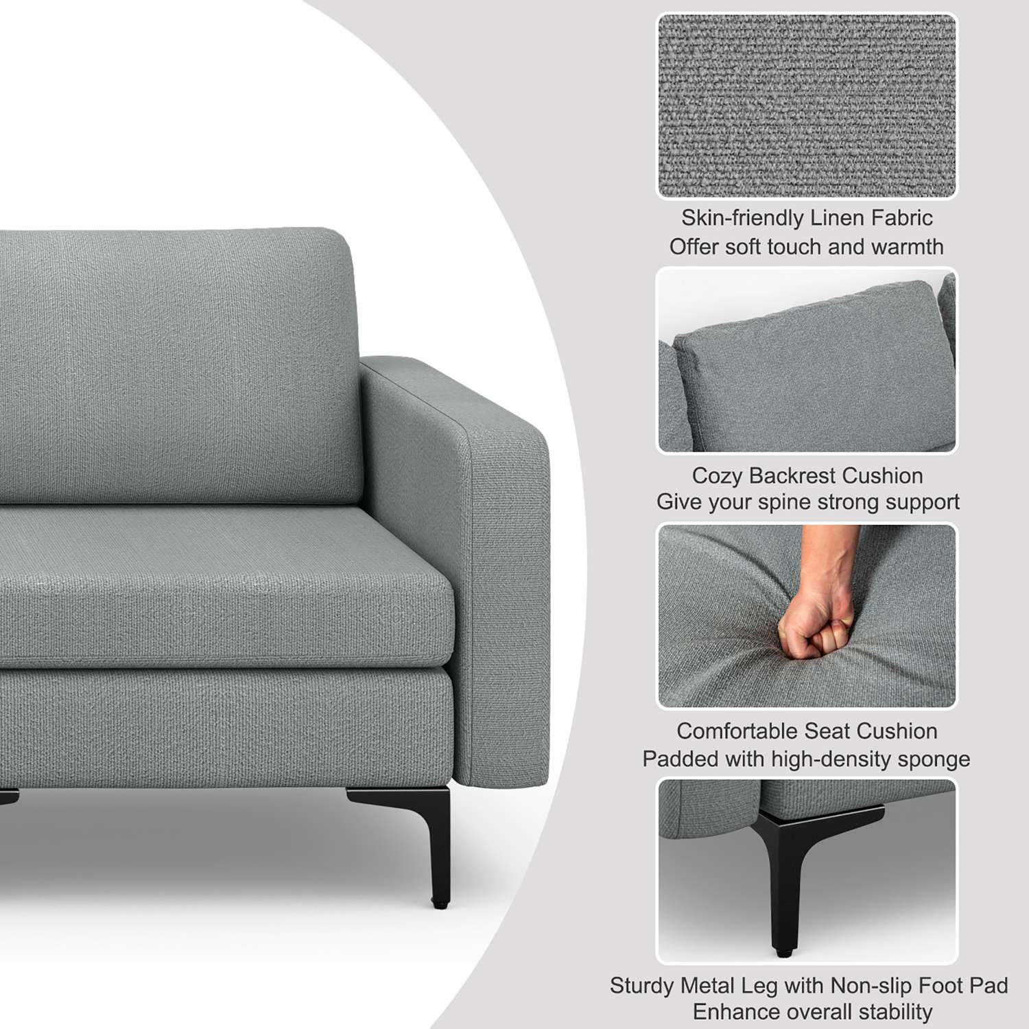 Costway CSHY004927 Sofas-Loveseats - View #8
