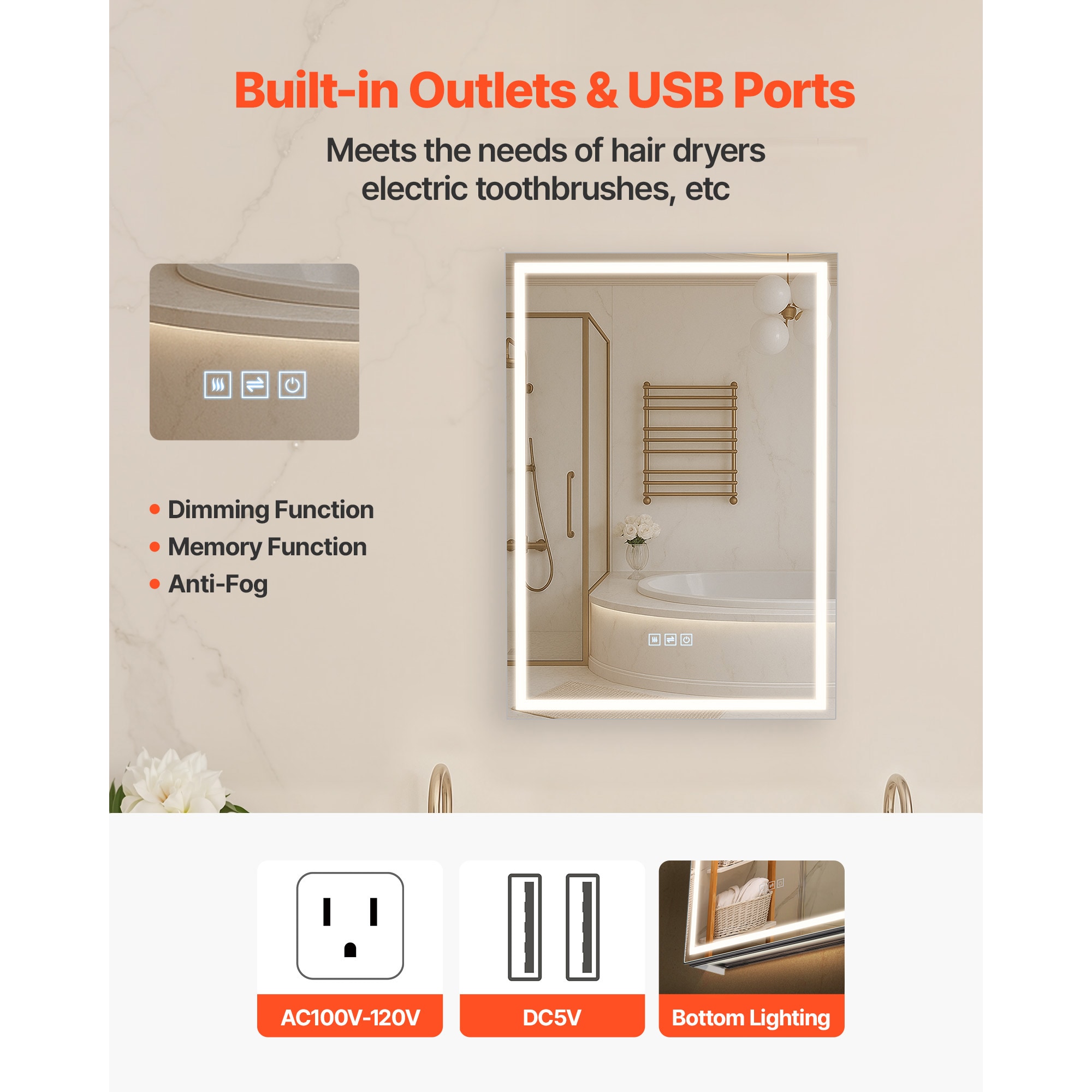 VEVOR LEDJXJJ2028ISY30U1V1 Bathroom-Wall-Cabinets - View #3