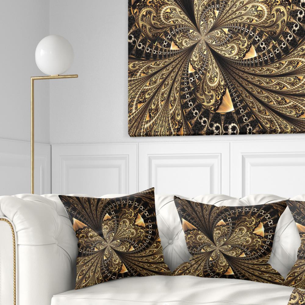 Designart CU12178-16-16 16-in x 16-in Black Indoor Decorative Pillow