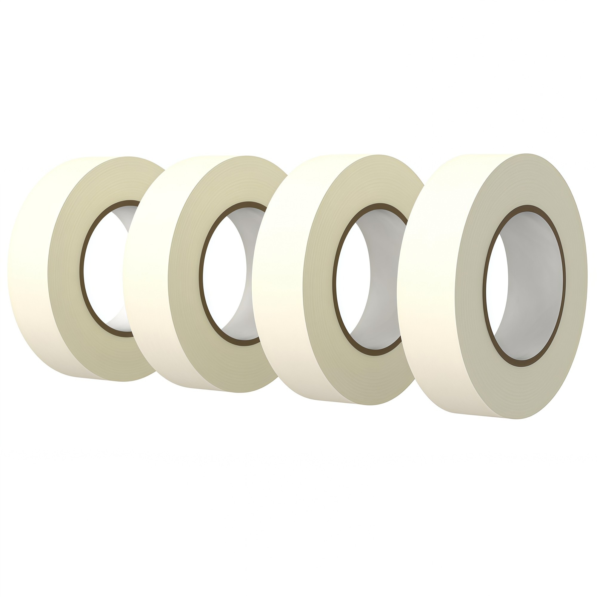 Numhew - Masking Tape 0.75-in W x 55-yd L 4-Roll White Crepe Paper