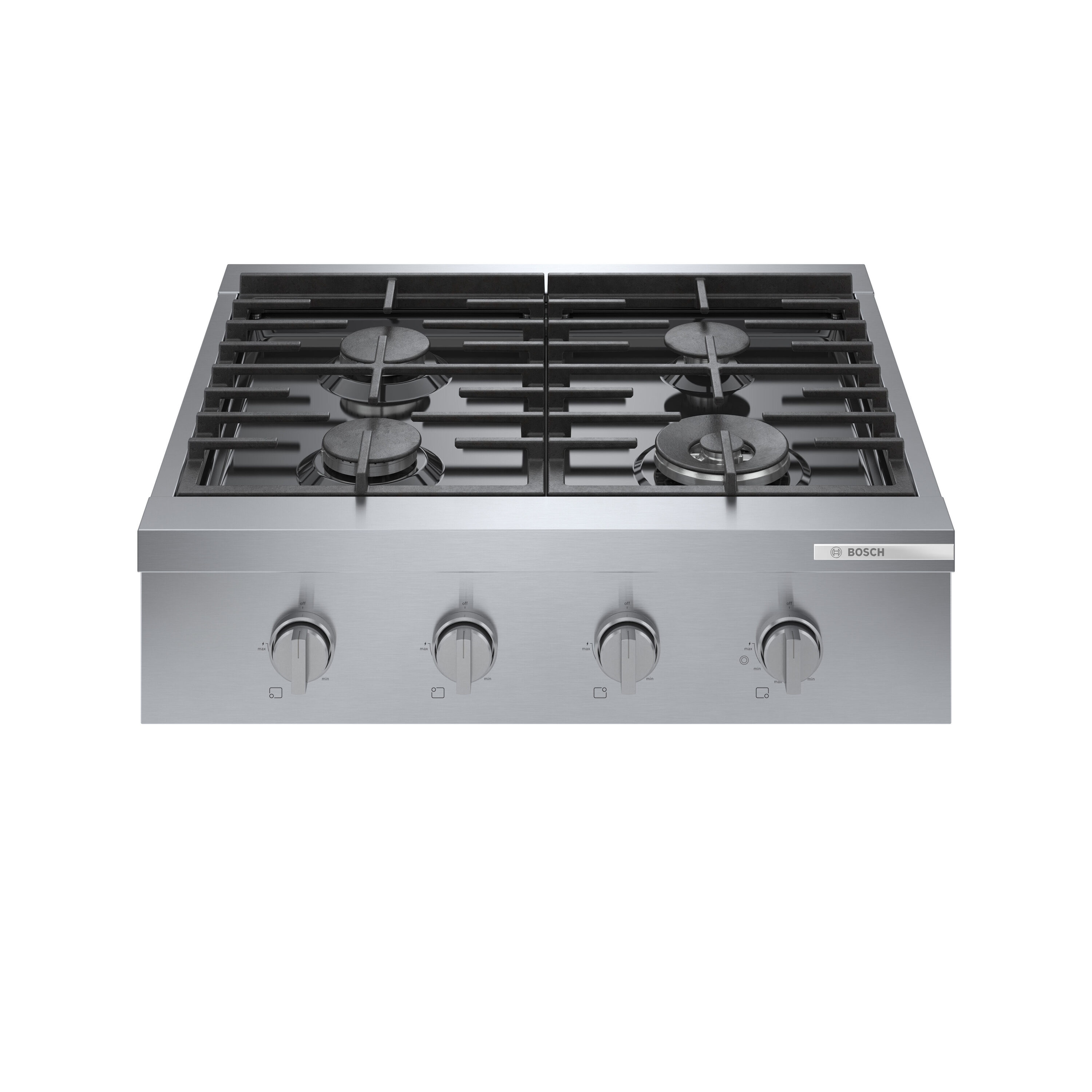 Bosch RGM8058UC 800 Series Industrial Style 30-in 4 burners Stainless steel Gas Cooktop