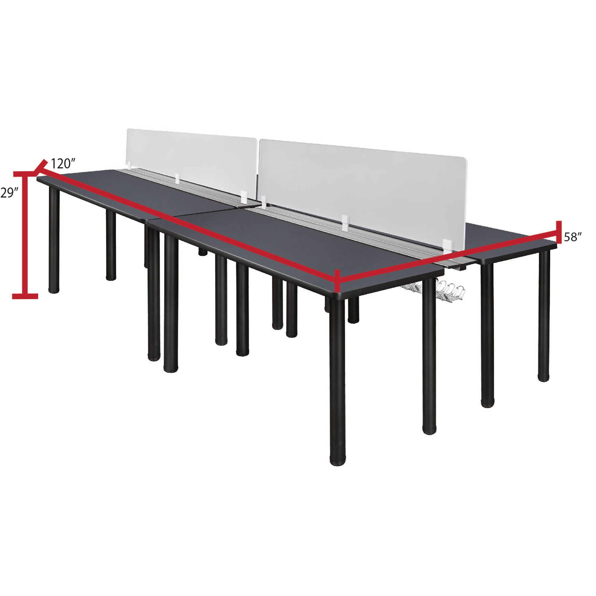 Regency MBSPD12024GYBPBK desks - View #8