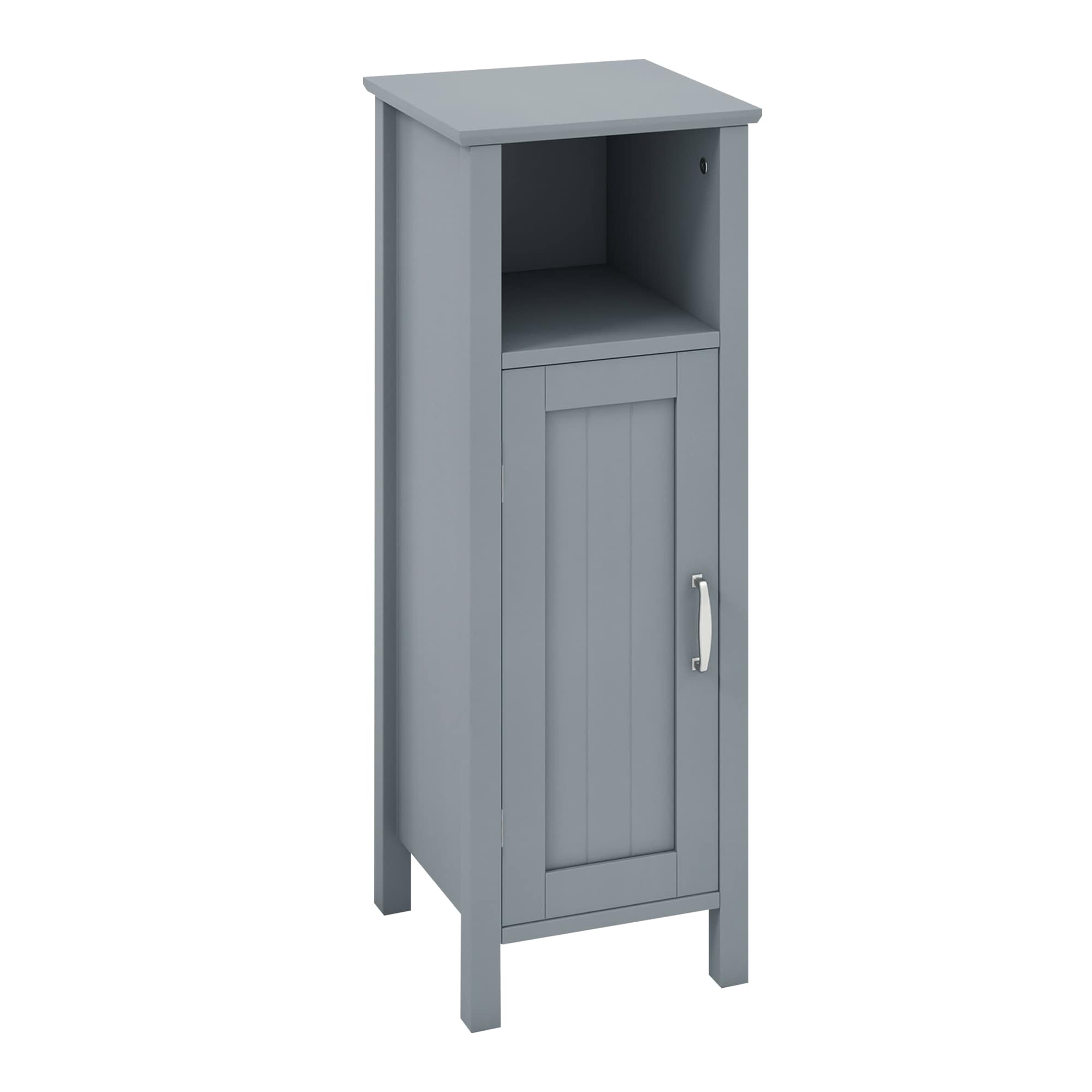 WELLFOR 12-in x 31.5-in x 12-in Black Freestanding Corner Linen Cabinet