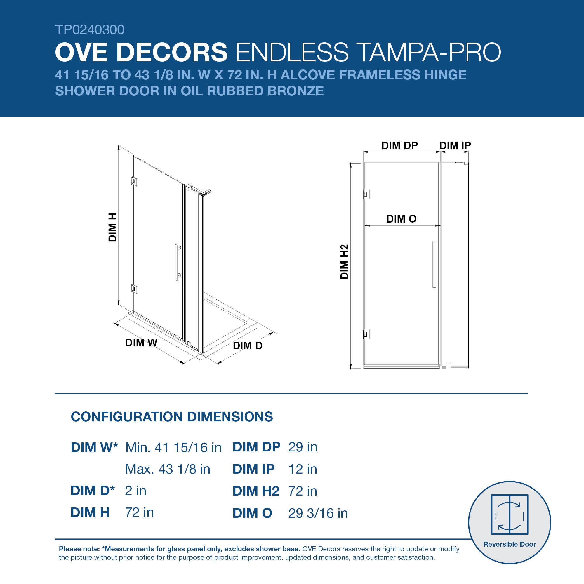 OVE Decors 828796053280 Shower-Doors - View #2