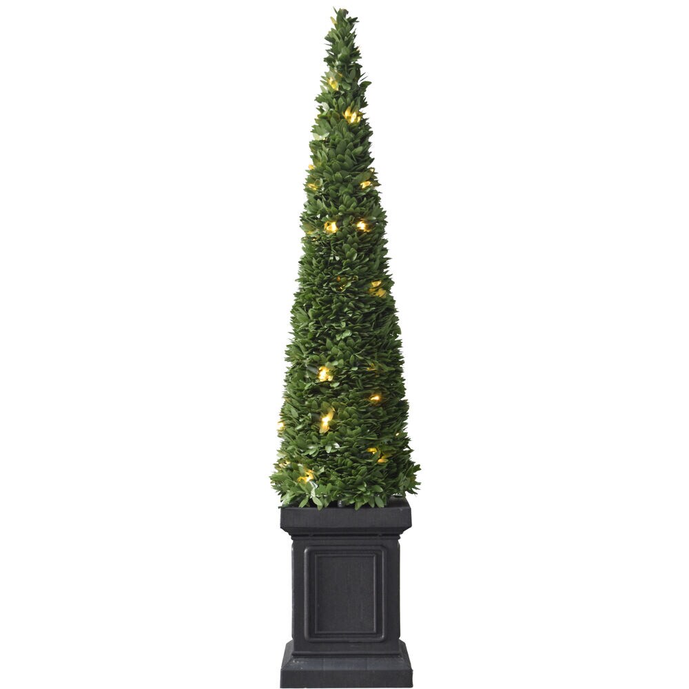 Goplus 4ft Pre-Lit Christmas Tree for Entrances, Artificial Potted Xmas  Tree with 100 LED Lights, Timer, 3 Lighting Modes, 160 Branch Tips, Antique