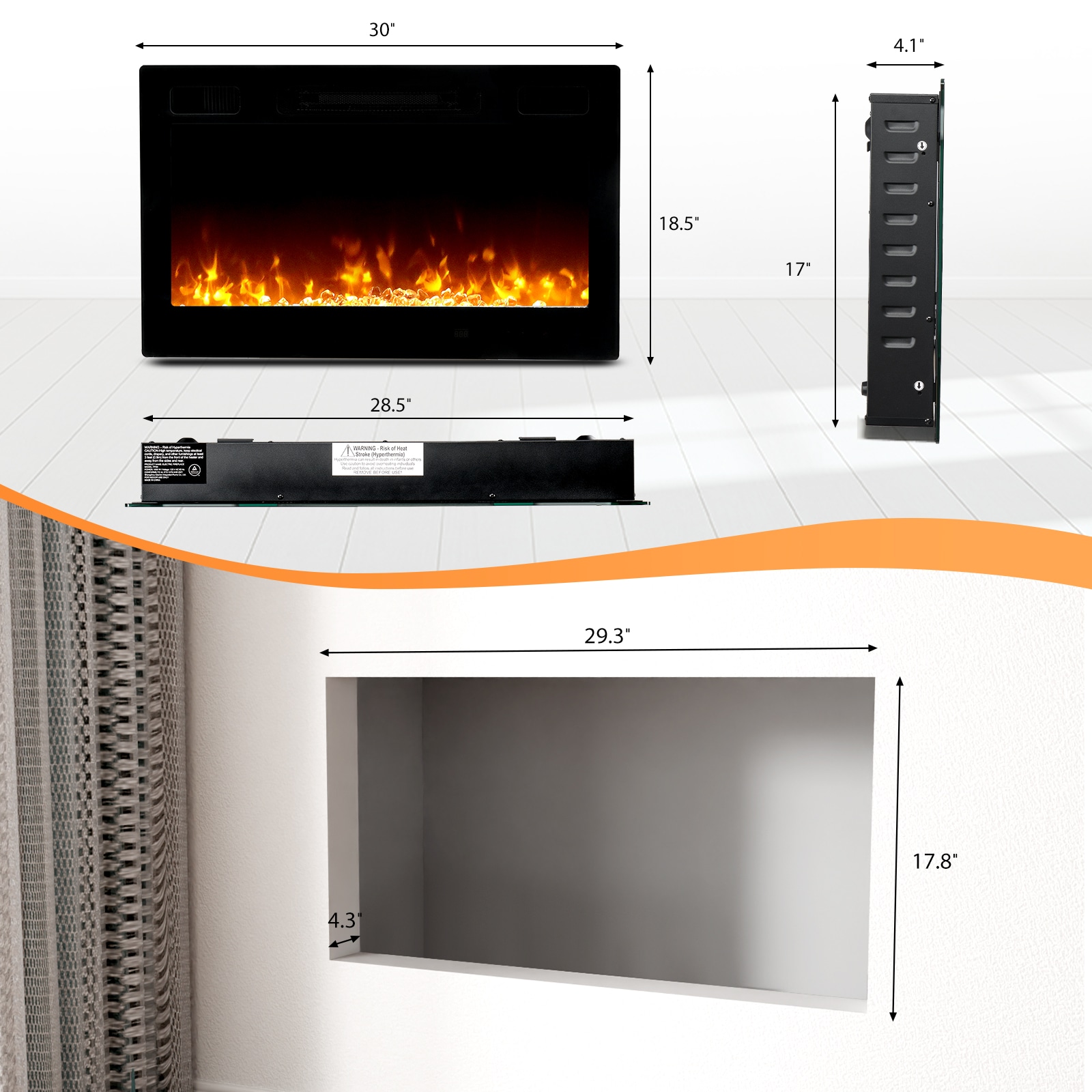 ROVSUN LS-G46000777 Electric-Fireplaces - View #2