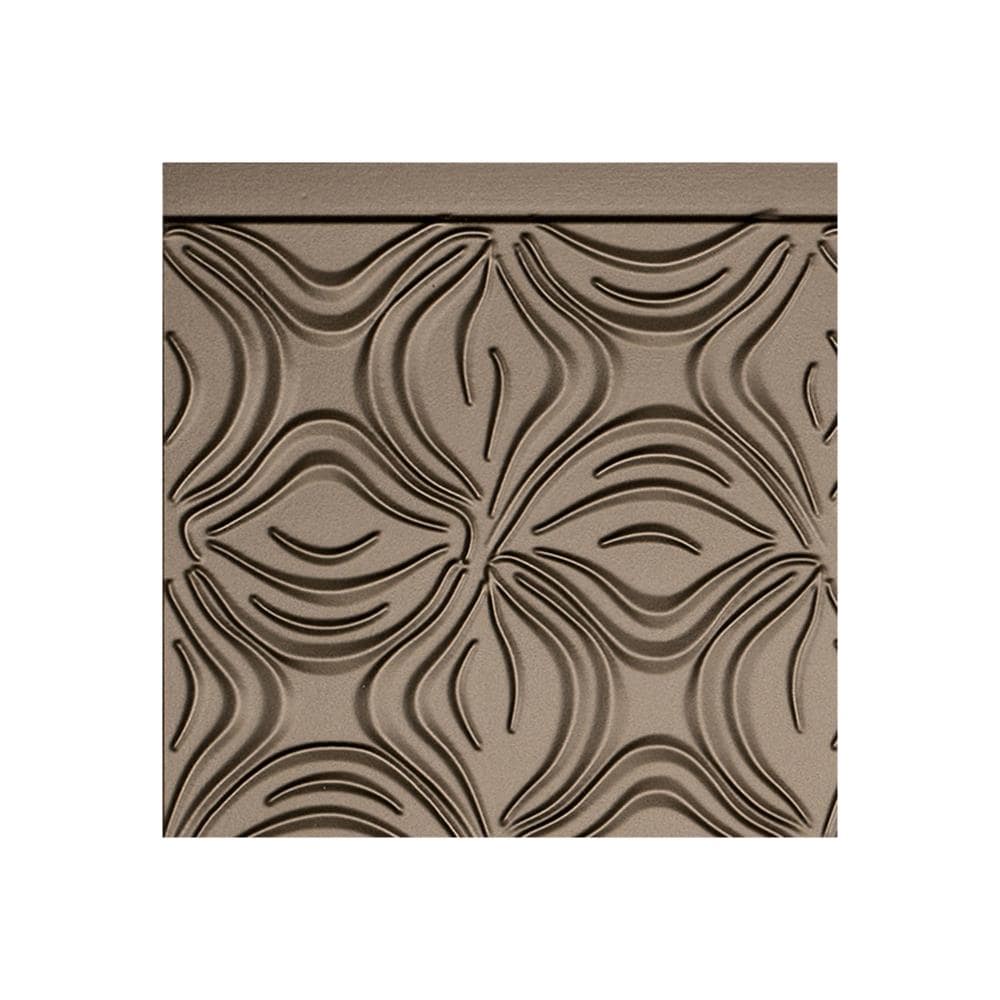 Fasade X4328 Sample 6-in x 6-in Plastic Argent Bronze Backsplash Panels