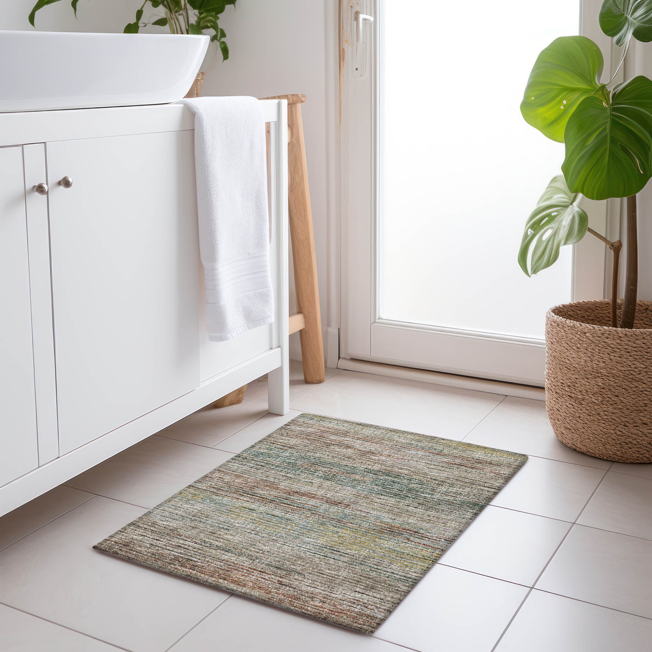 Addison Rugs AMF32MU20X30 Mayfield AMF32MU 2 x 3 (ft) Loomed Polyester Multi Rectangular Indoor Abstract Machine washable Area rug