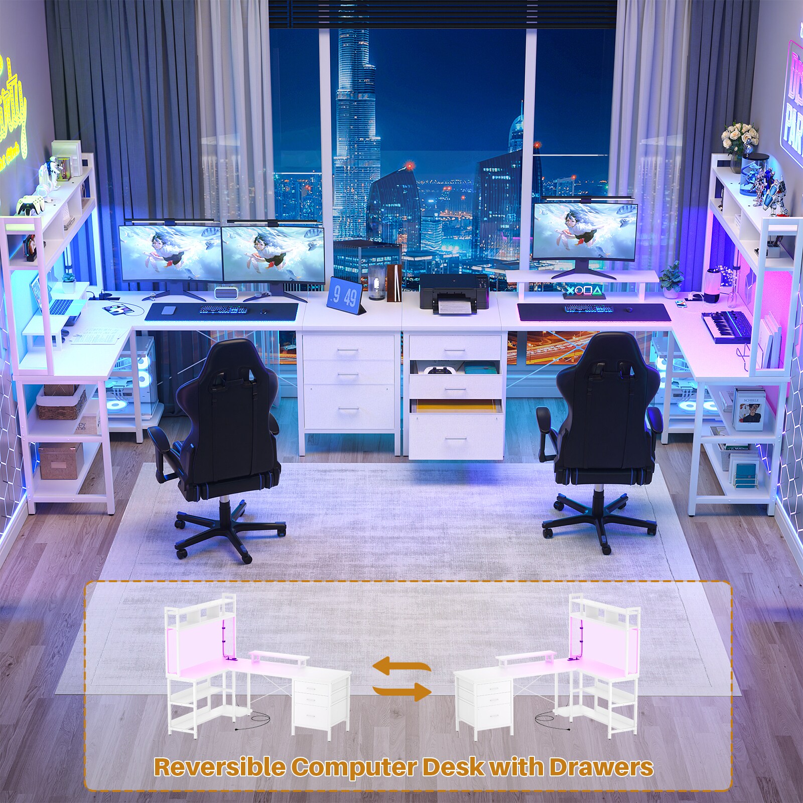 Aheaplus LSDKBD-W desks - View #7