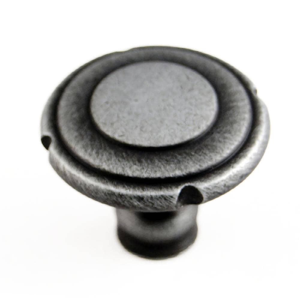 RK International CK 9301-DN Distressed nickel Round Transitional Cabinet Knob