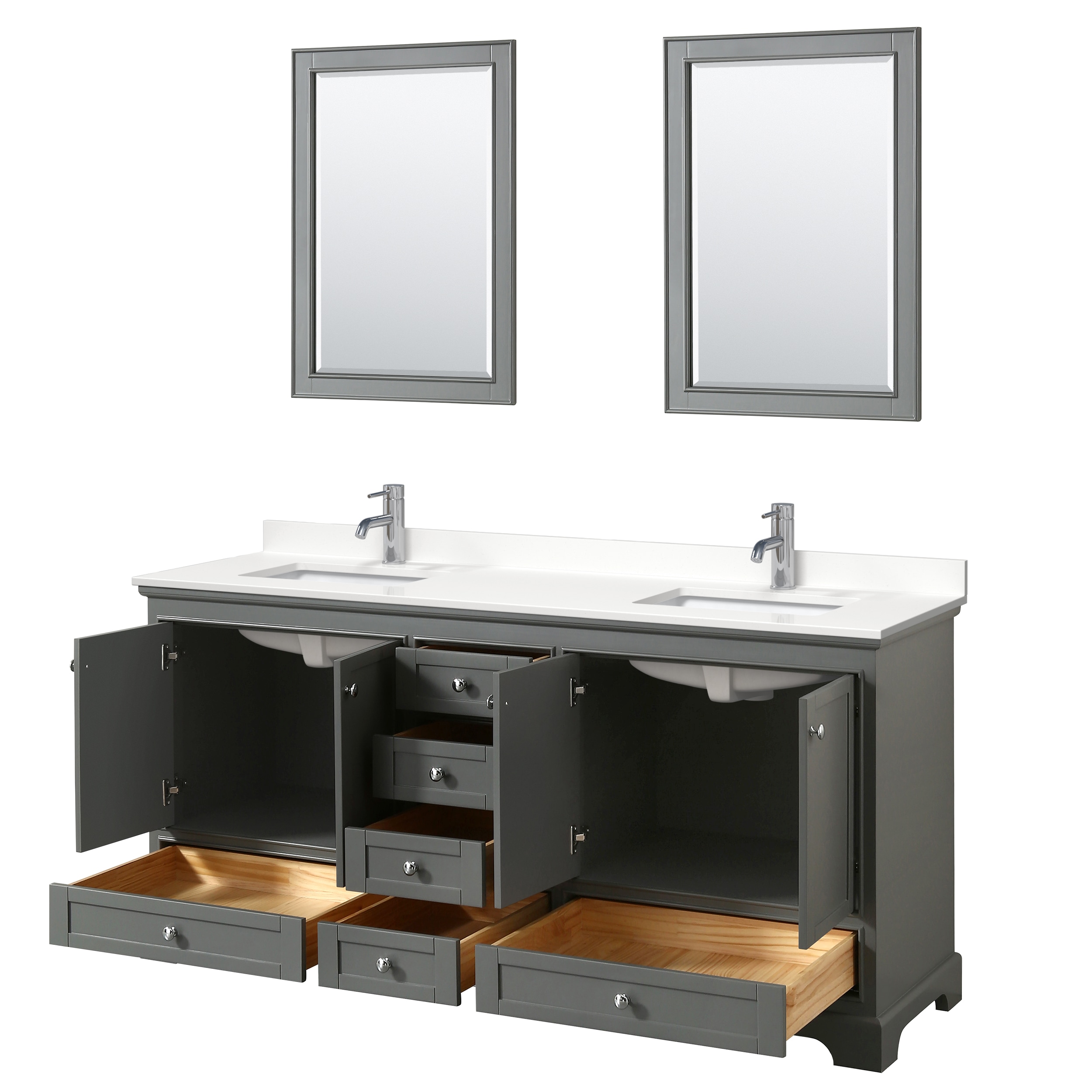 Wyndham Collection WCS202072DKGWQUNSM24 Bath-Vanity-Combo - View #2