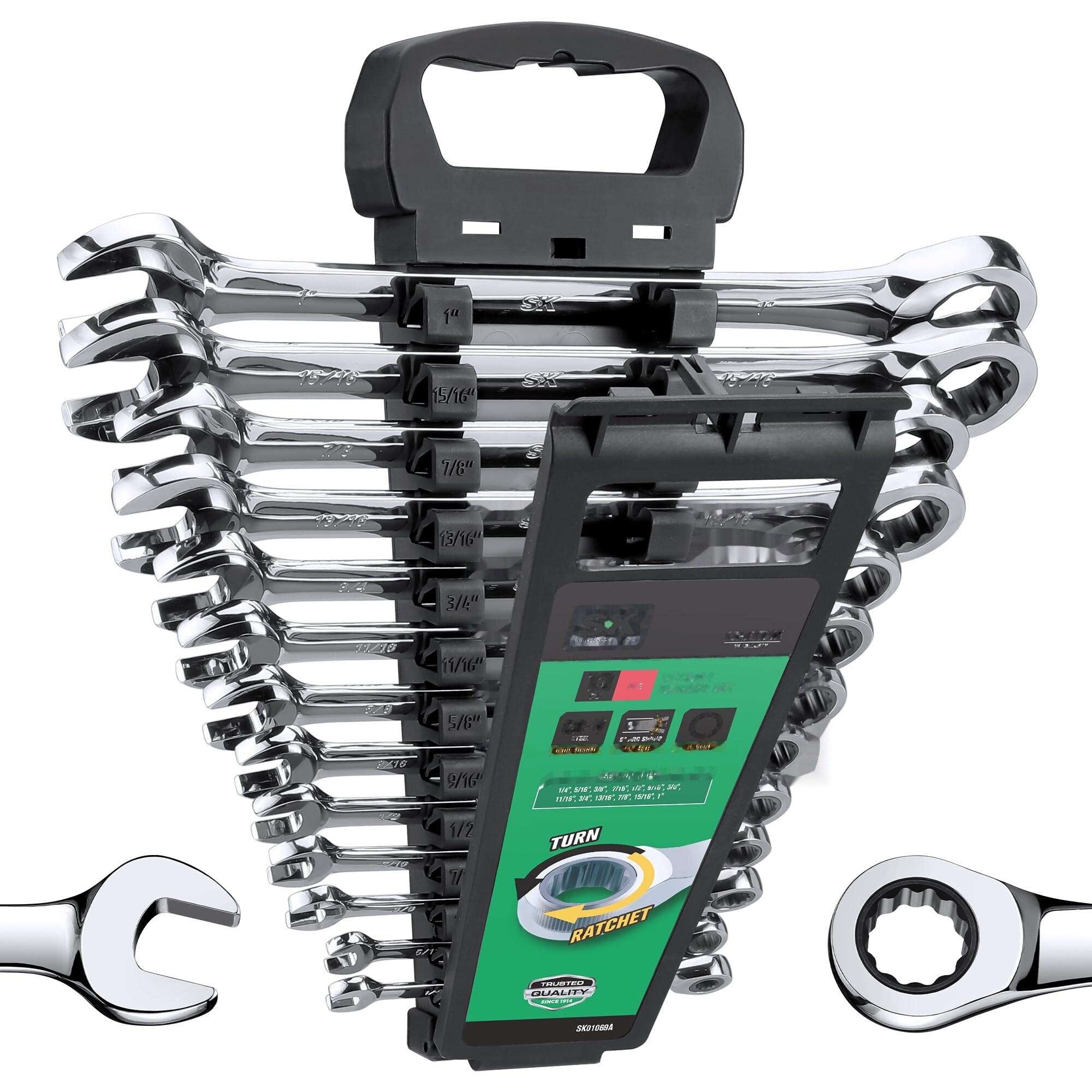 Lukvuzo Ratcheting Combination Wrench Set 13-Piece SAE 1/4 to 1 72 ...