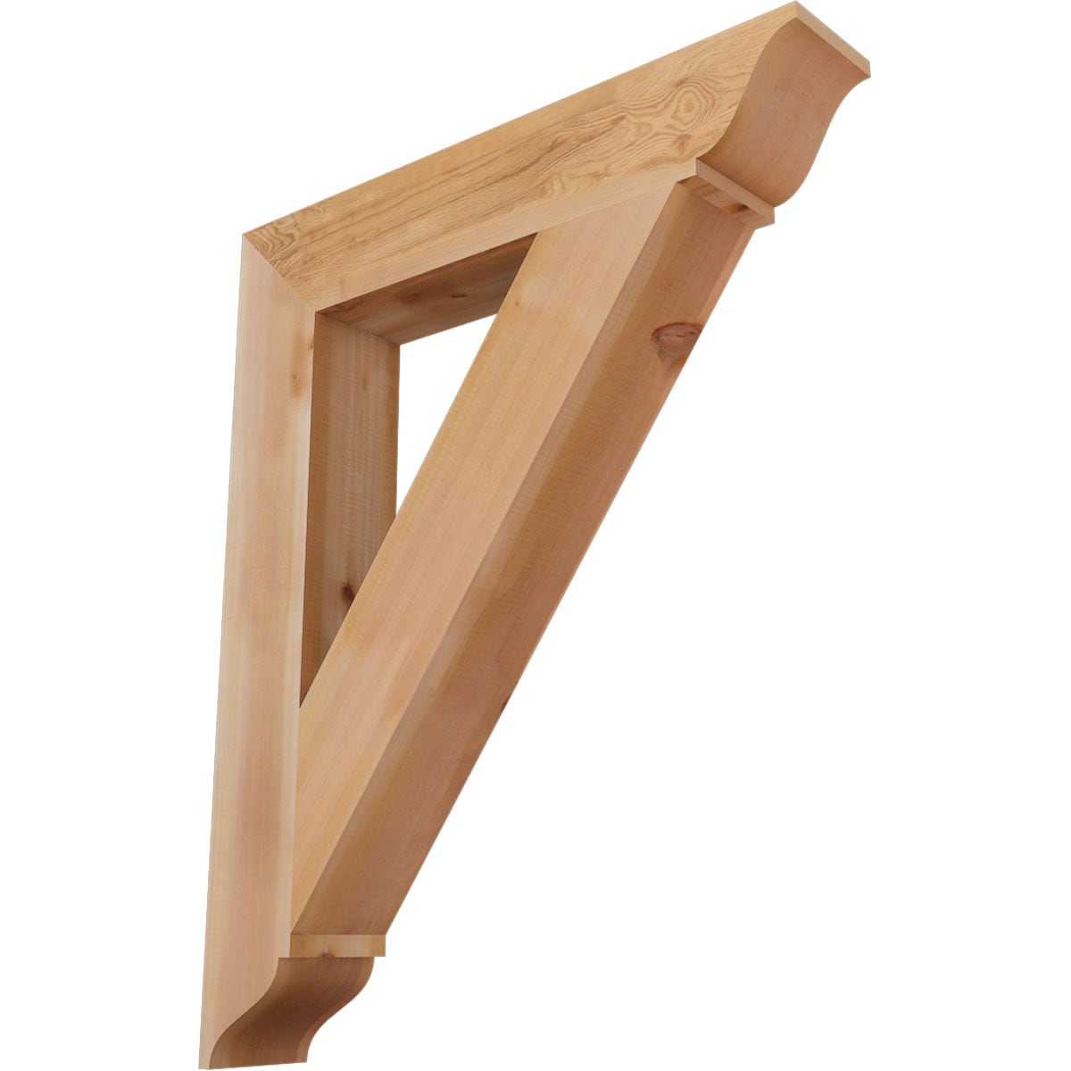 Ekena Millwork BKT06X34X42TRA01SWR Traditional traditional smooth 5-1/2-in x 34-in x 42-in Western red cedar Brown Wood Standard bracket
