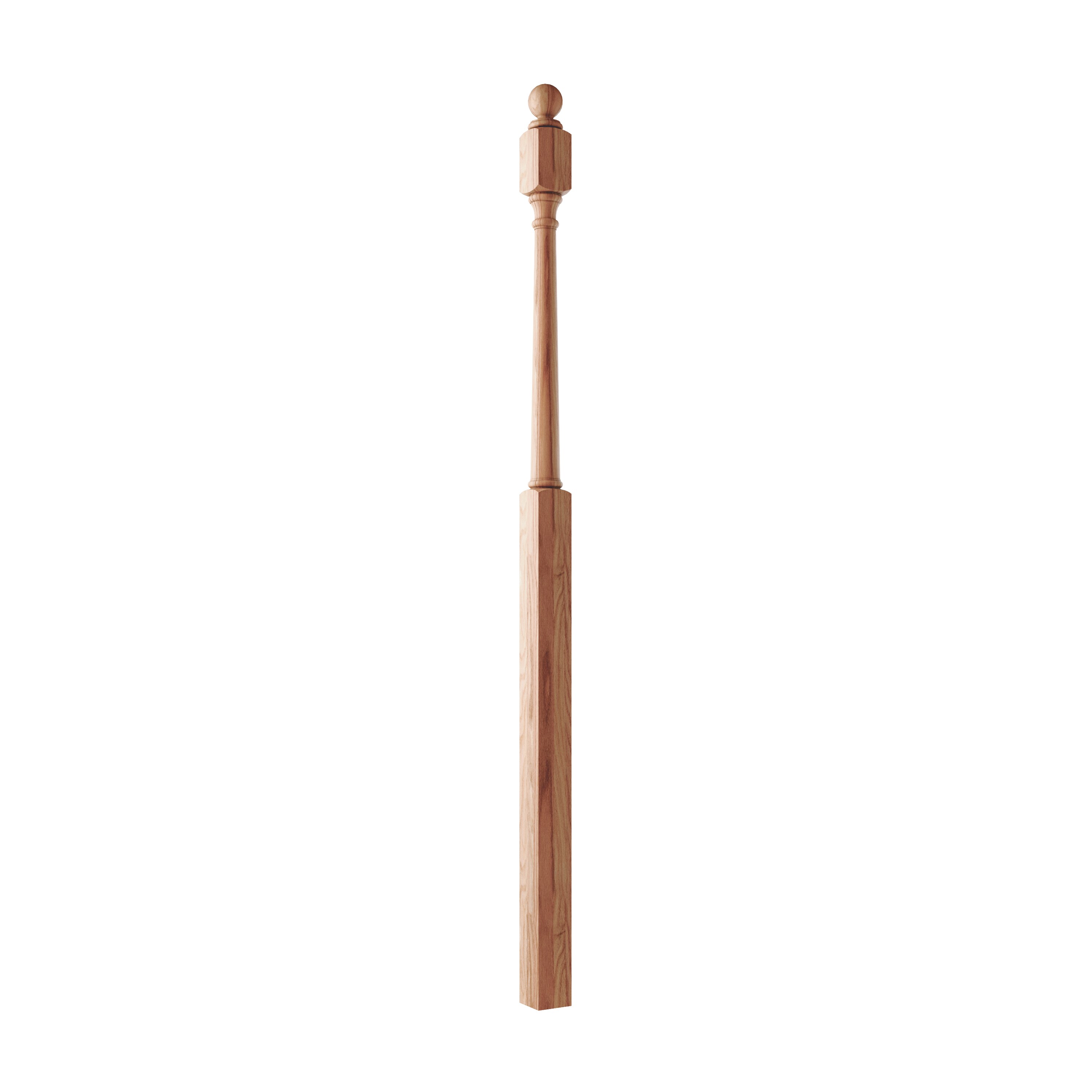 Crown Heritage 4414055B Colonial 3-in x 72-in Unfinished Red oak Universal Stair Newel Post