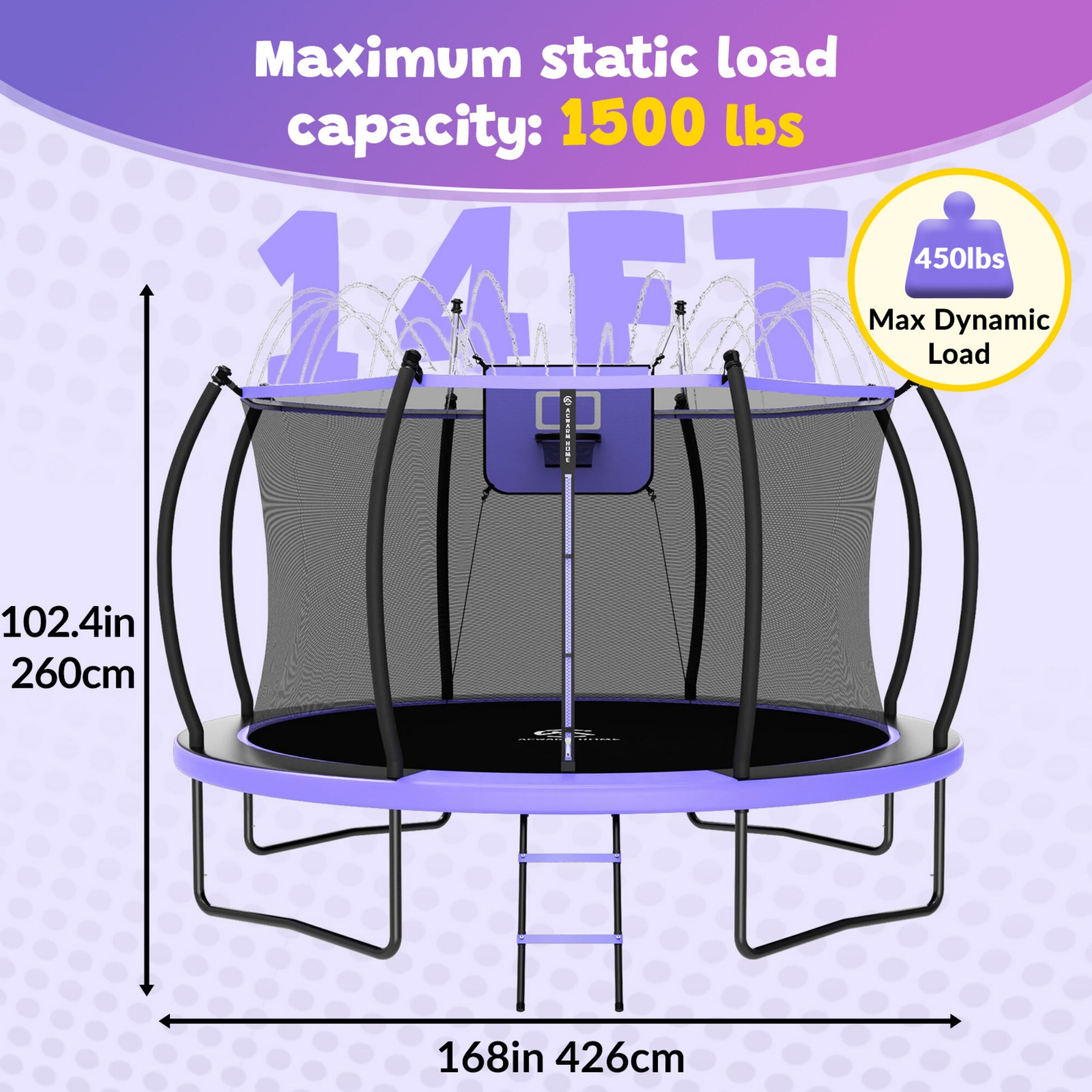 Jumpfly AC-HGT-LP-14FT-4G trampolines - Thumbnail View #2