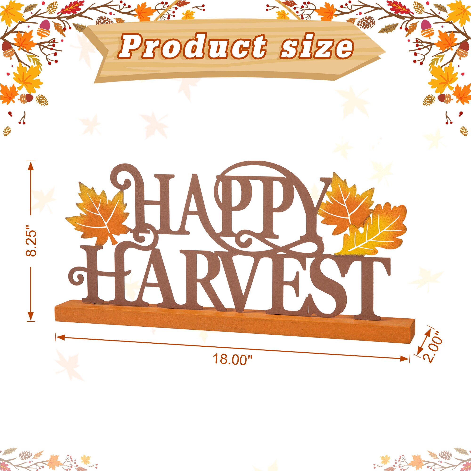 Glitzhome 2029700008 Indoor-Thanksgiving-Decor - View #6