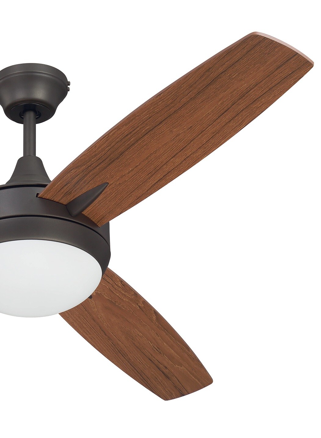 Targas 52" Espresso Ceiling Fan with Mahogany Blades and LED Light