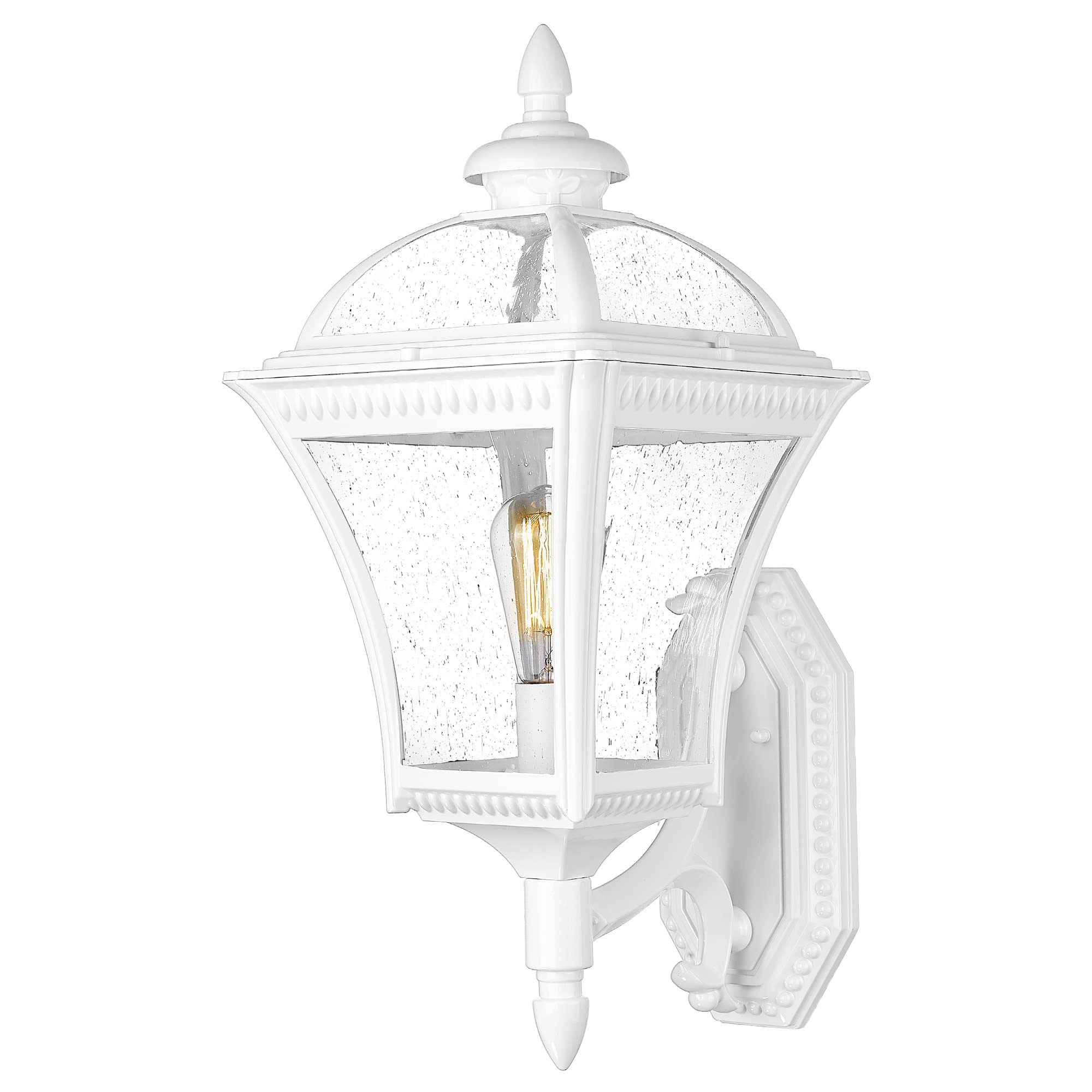 LTMATE LSXE266B WH JAZAVA 1 -Light 23.2-in H White Hardwired Outdoor Wall Light