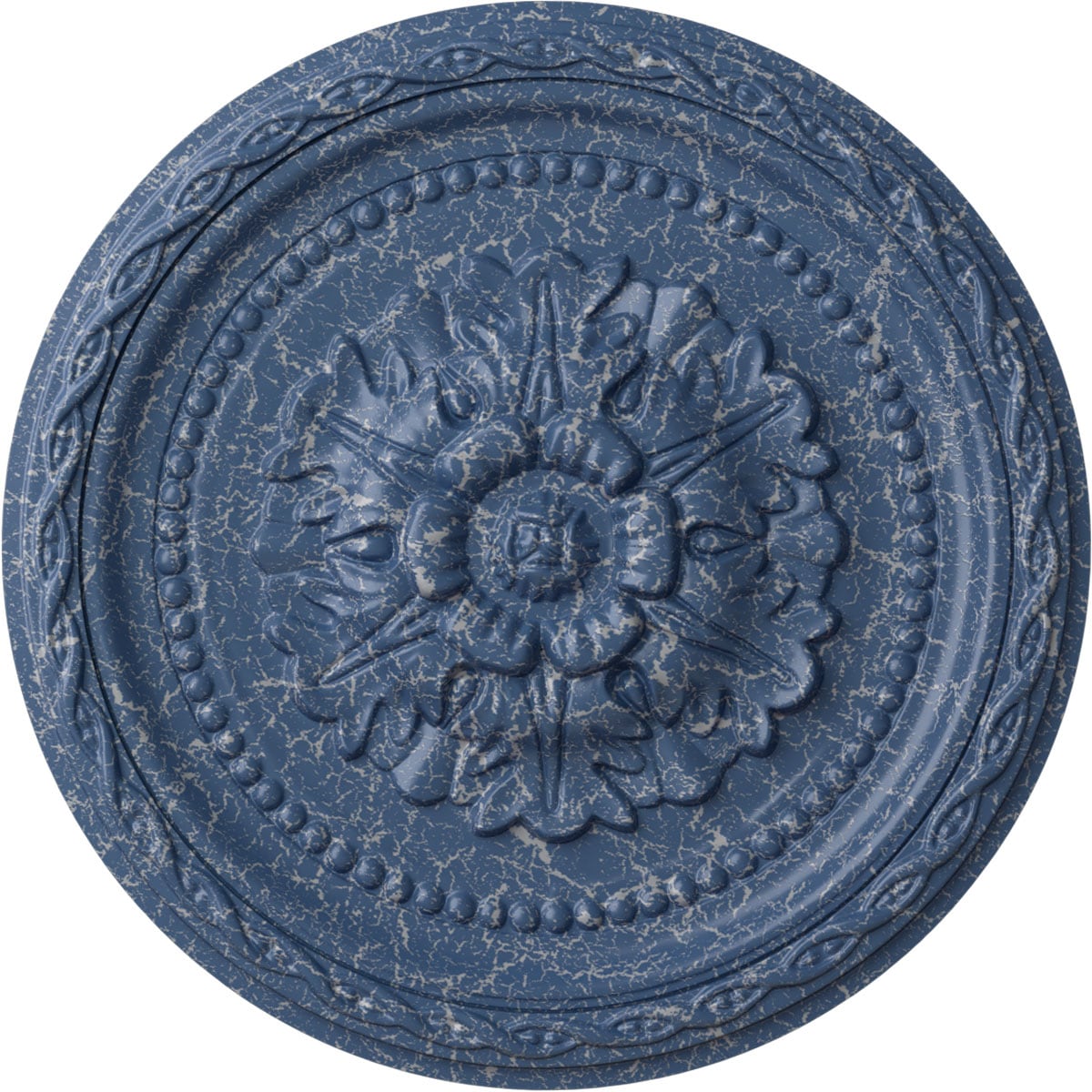Ekena Millwork CM11PAAMC Palmetto 11.5-in W x 11.5-in L Painted Americana Crackle Polyurethane Whole Ceiling Medallion