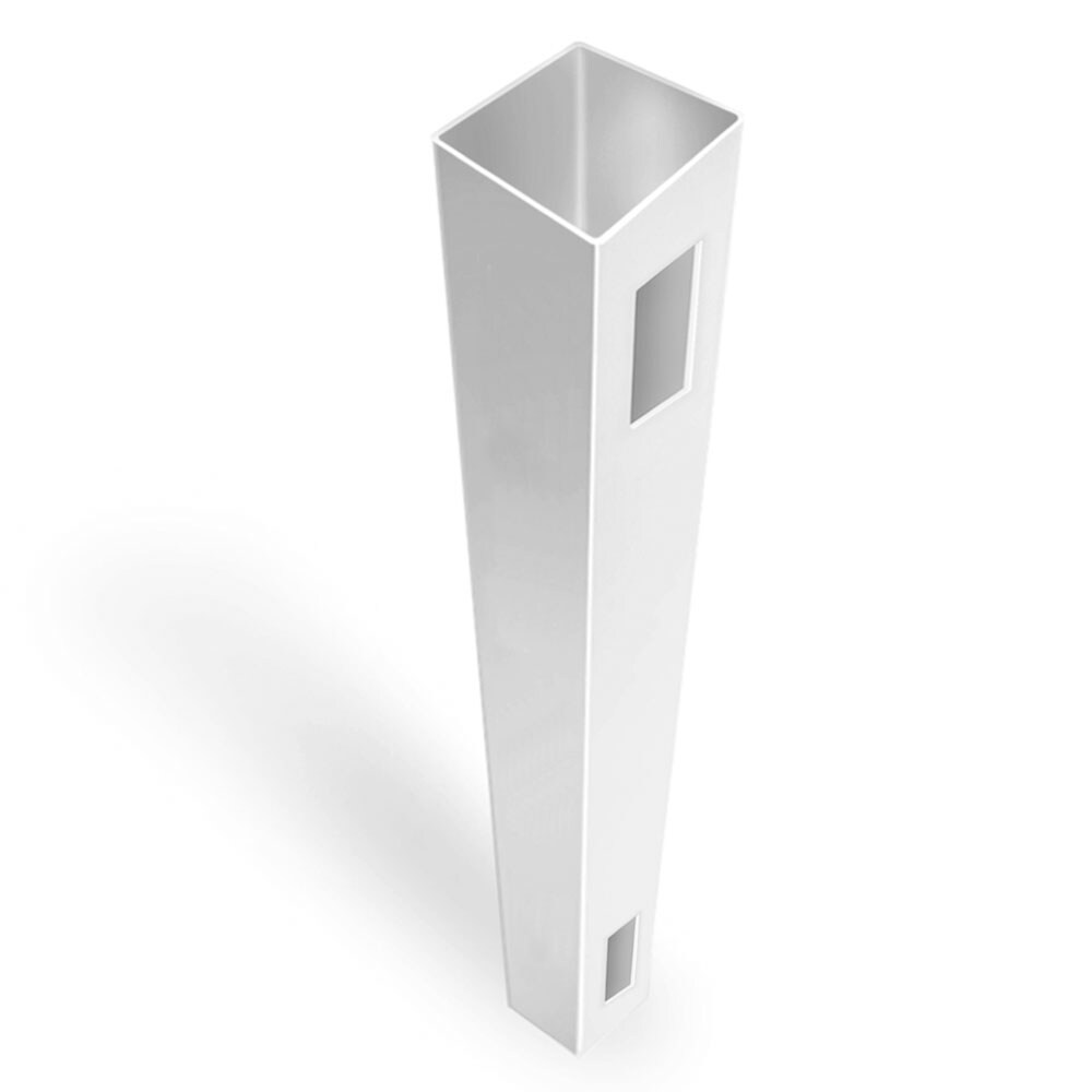 Freedom Bolton/Hampton 8-ft H x 5-in W White Vinyl End Fence Post (Assembled)