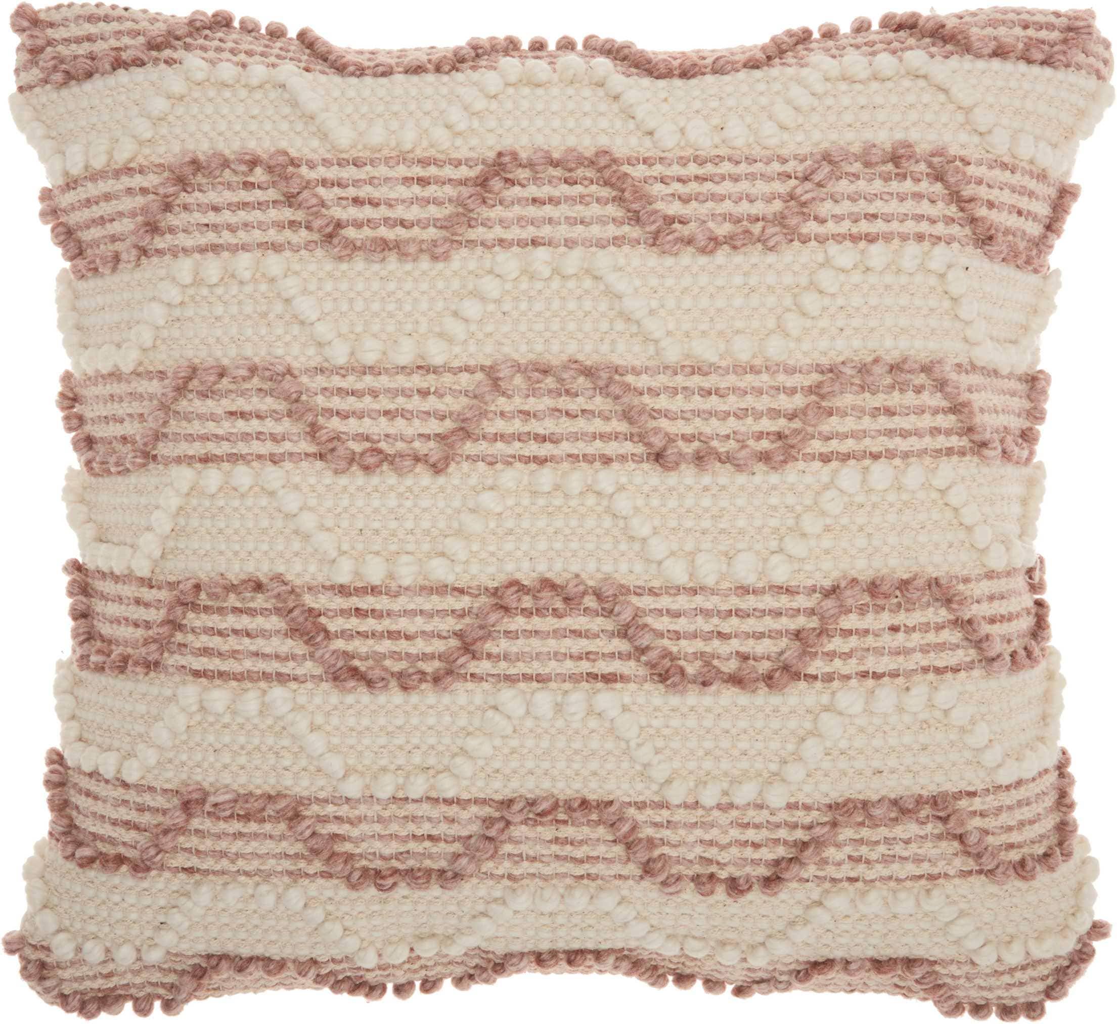 Mina Victory 798019063634 Lifestyles 20-in x 20-in Pink Square Indoor Decorative Pillow