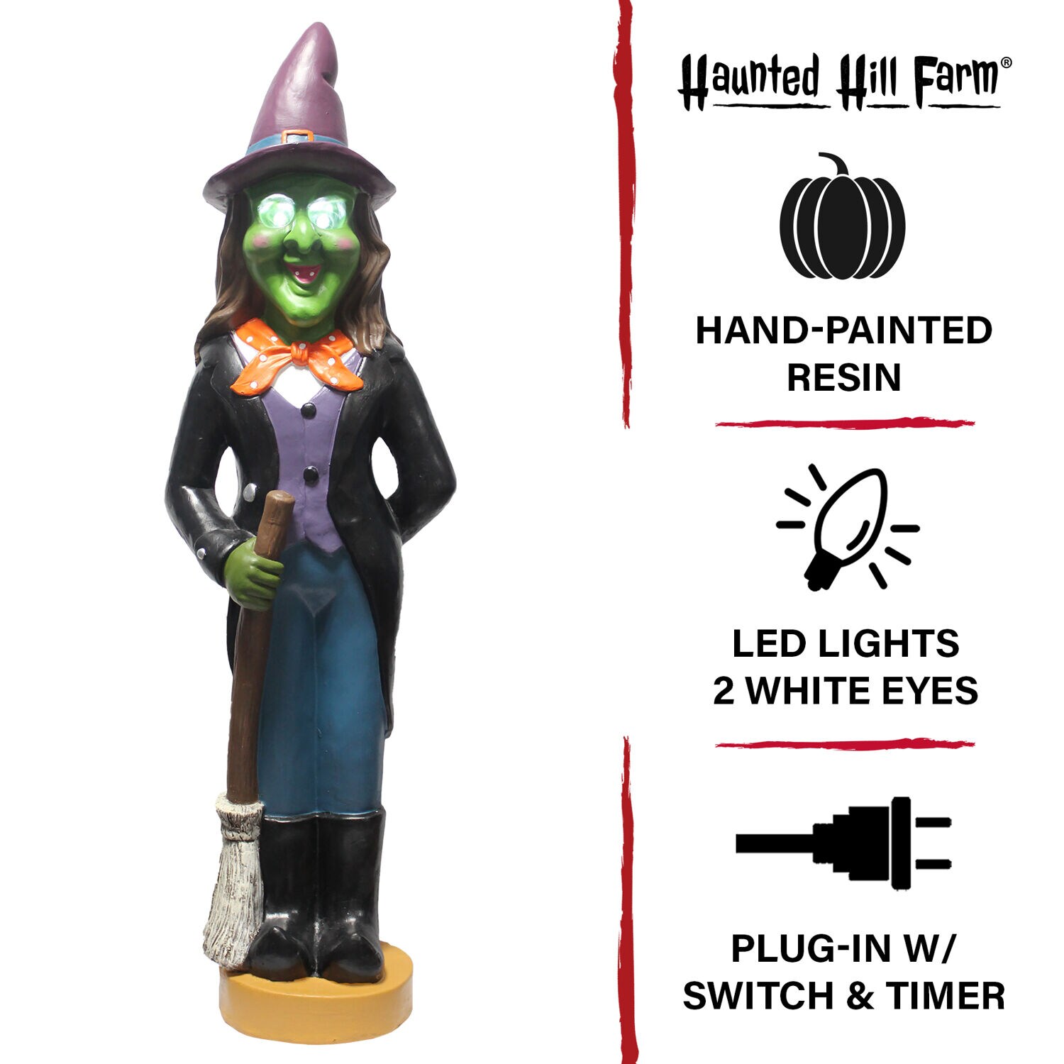 Haunted Hill Farm HHRS048-1WTC-MLT Outdoor-Halloween-Decor - View #9