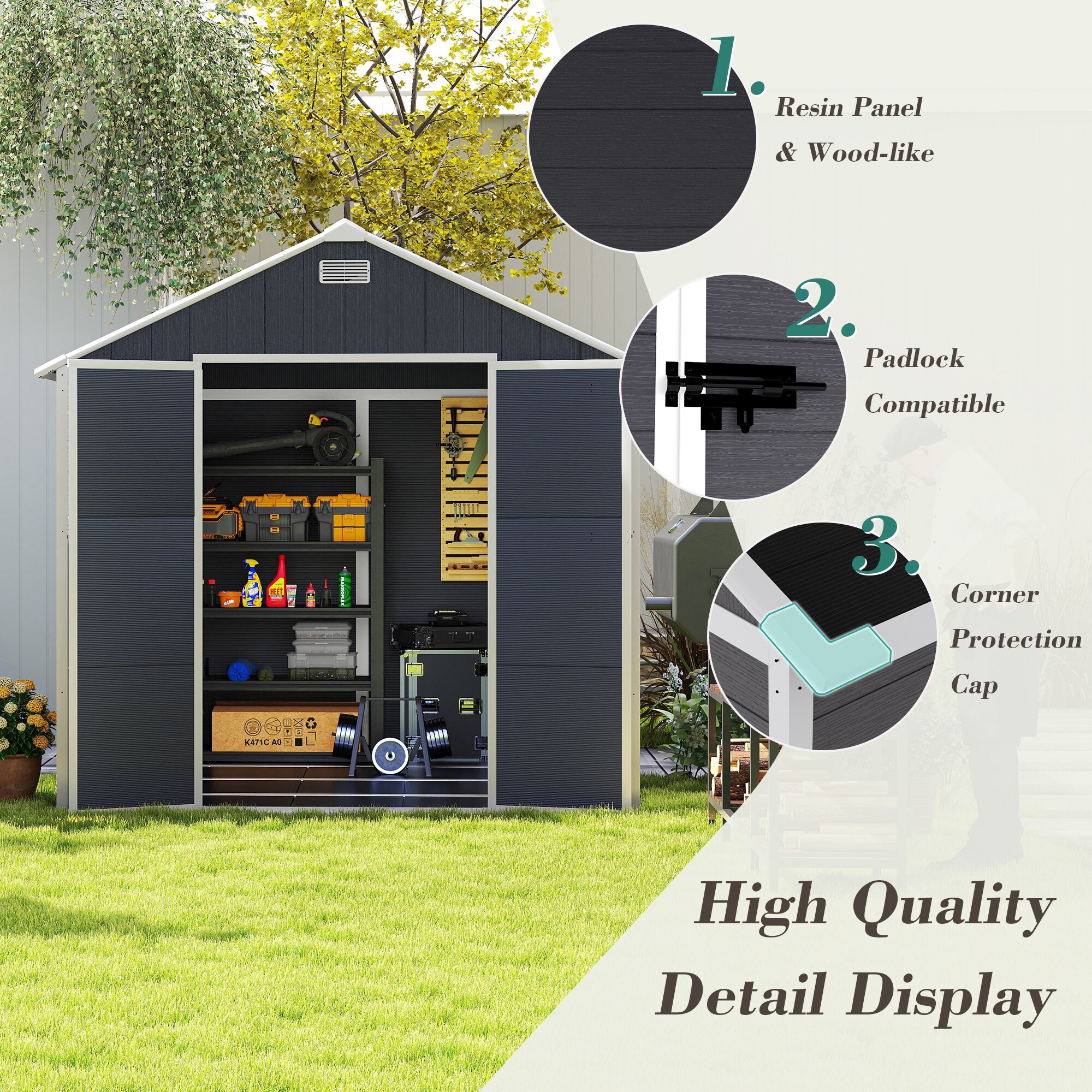 Mondawe MD-WWC00049 Vinyl-Resin-Storage-Buildings - View #7