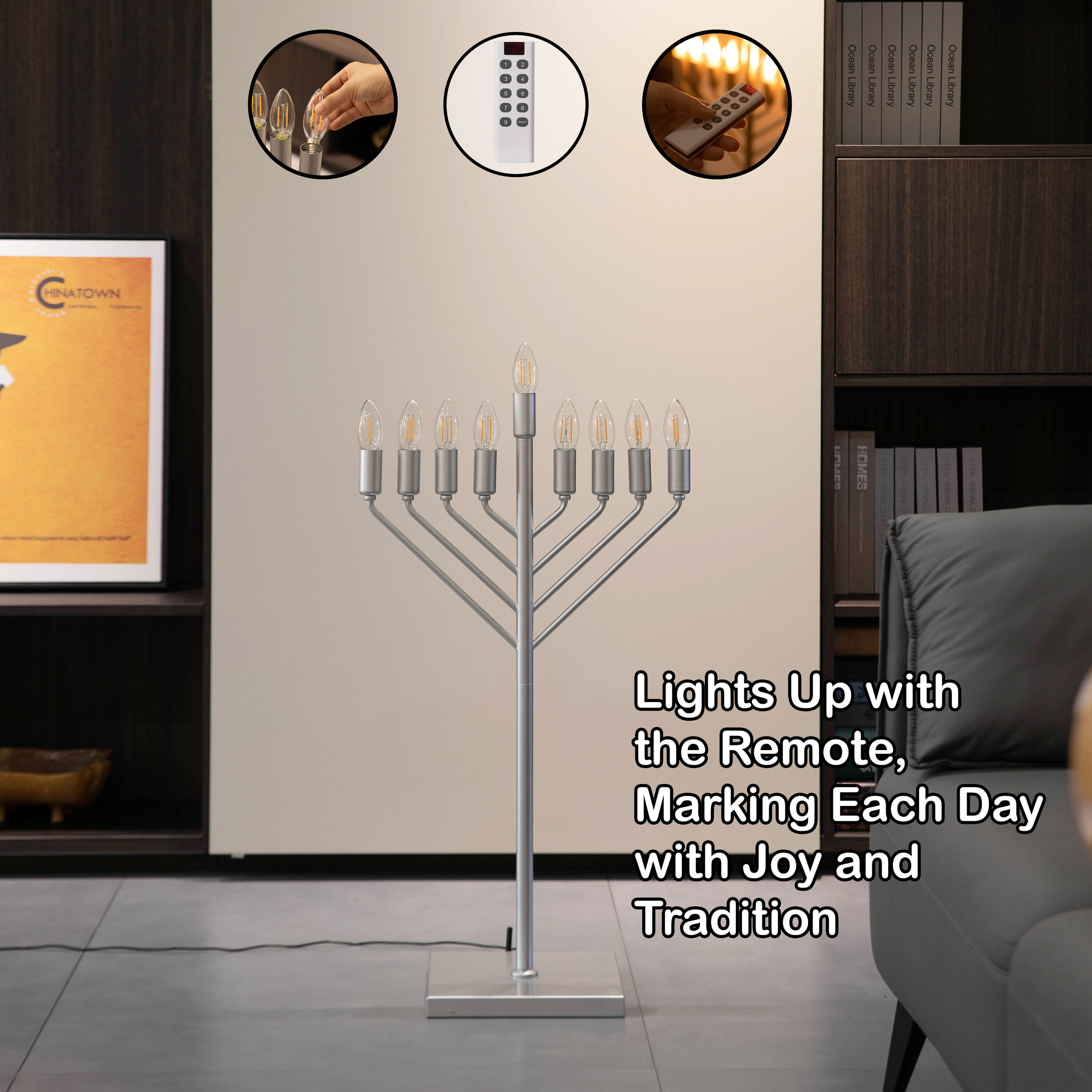 Vintiquewise QI004693SL Indoor-Hanakkah-Decor - View #5