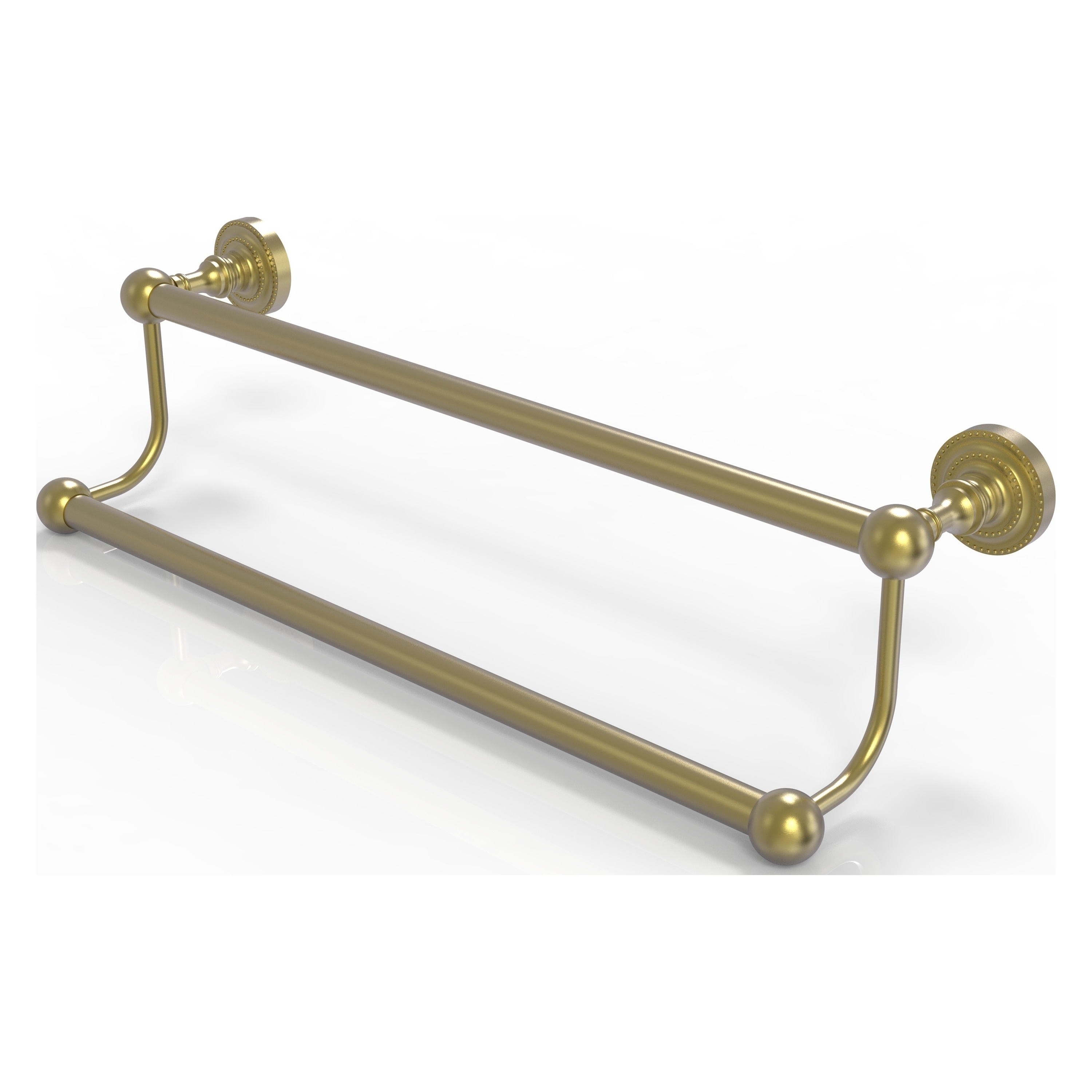 Allied Brass DT-72/24-SBR Dottingham 24-in double Satin Brass Wall mount Double Towel Bar