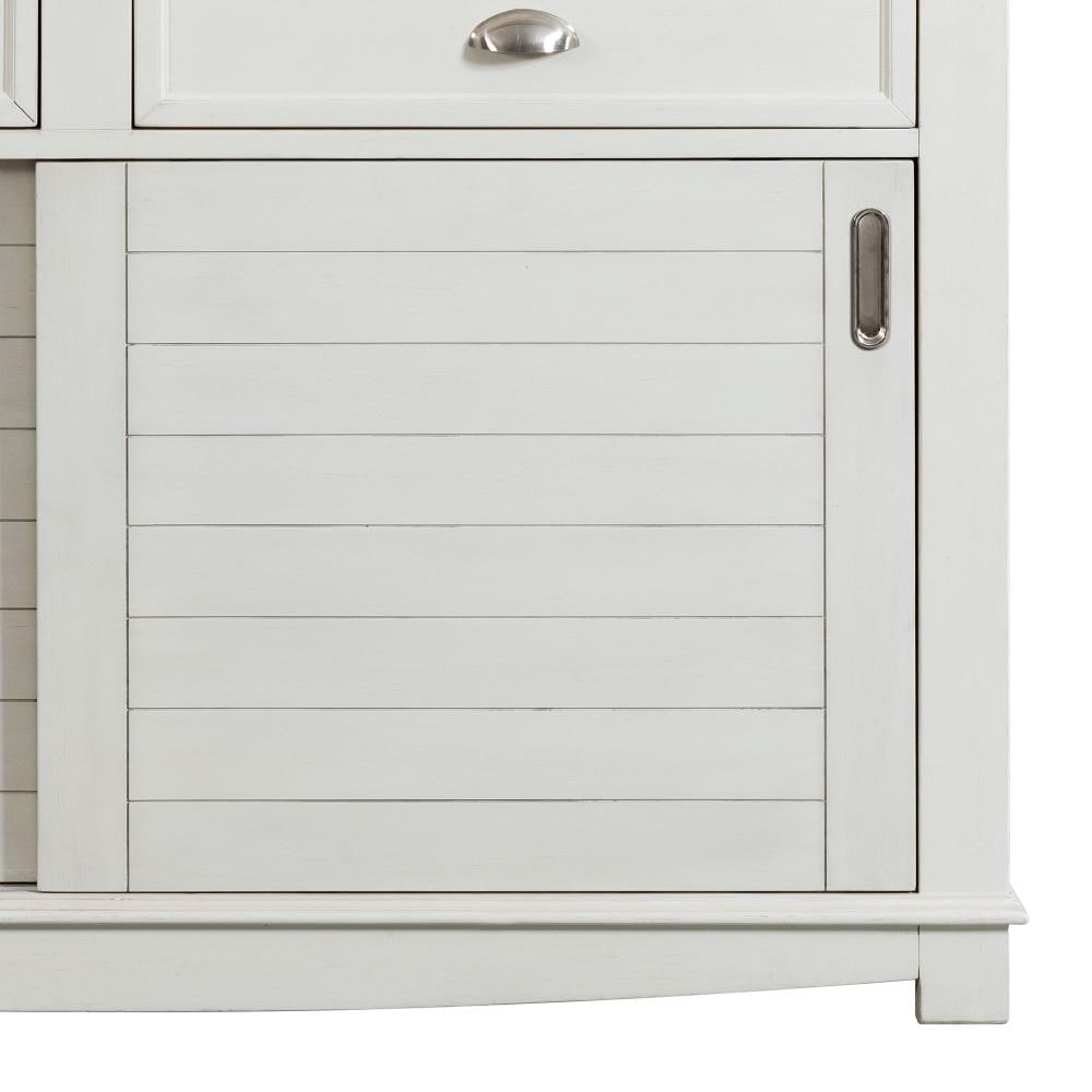 Jamison Rustic Gray and White Two-Tone Server with Drawers