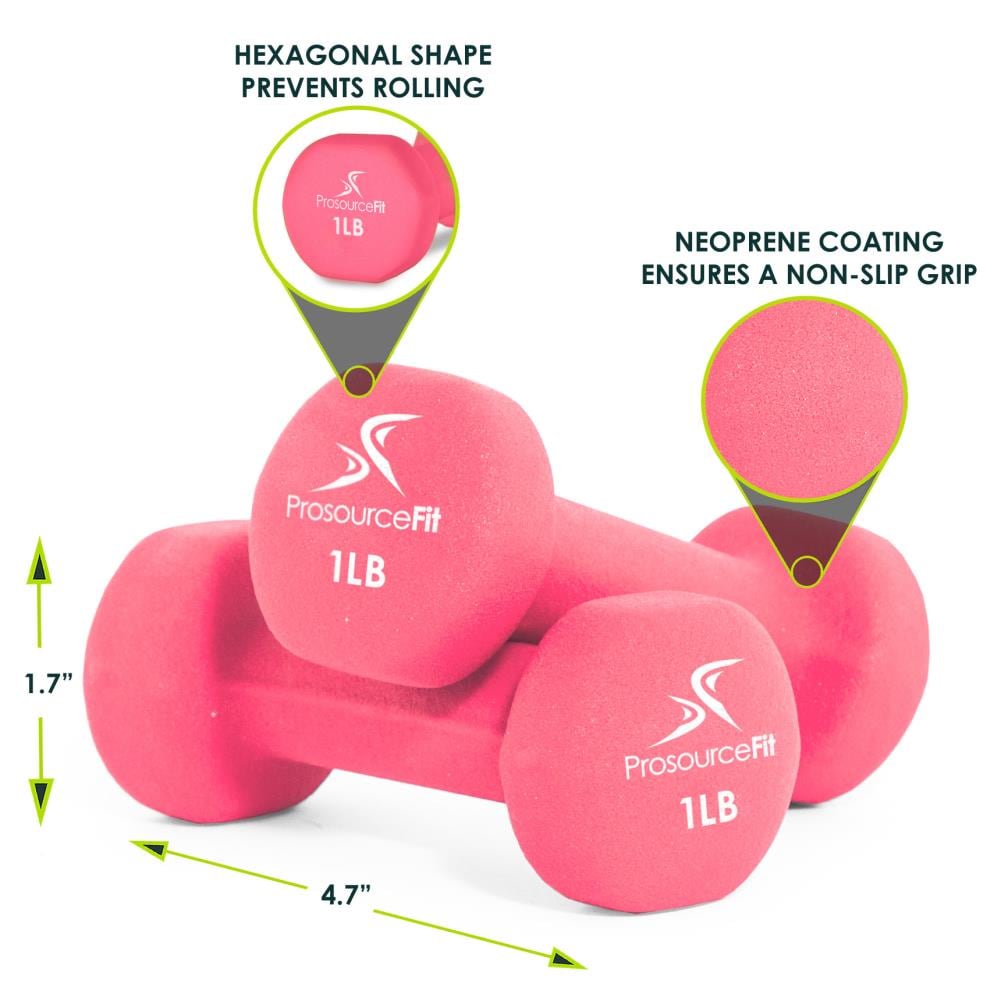 ProsourceFit PS1143PINK dumbbells - View #3