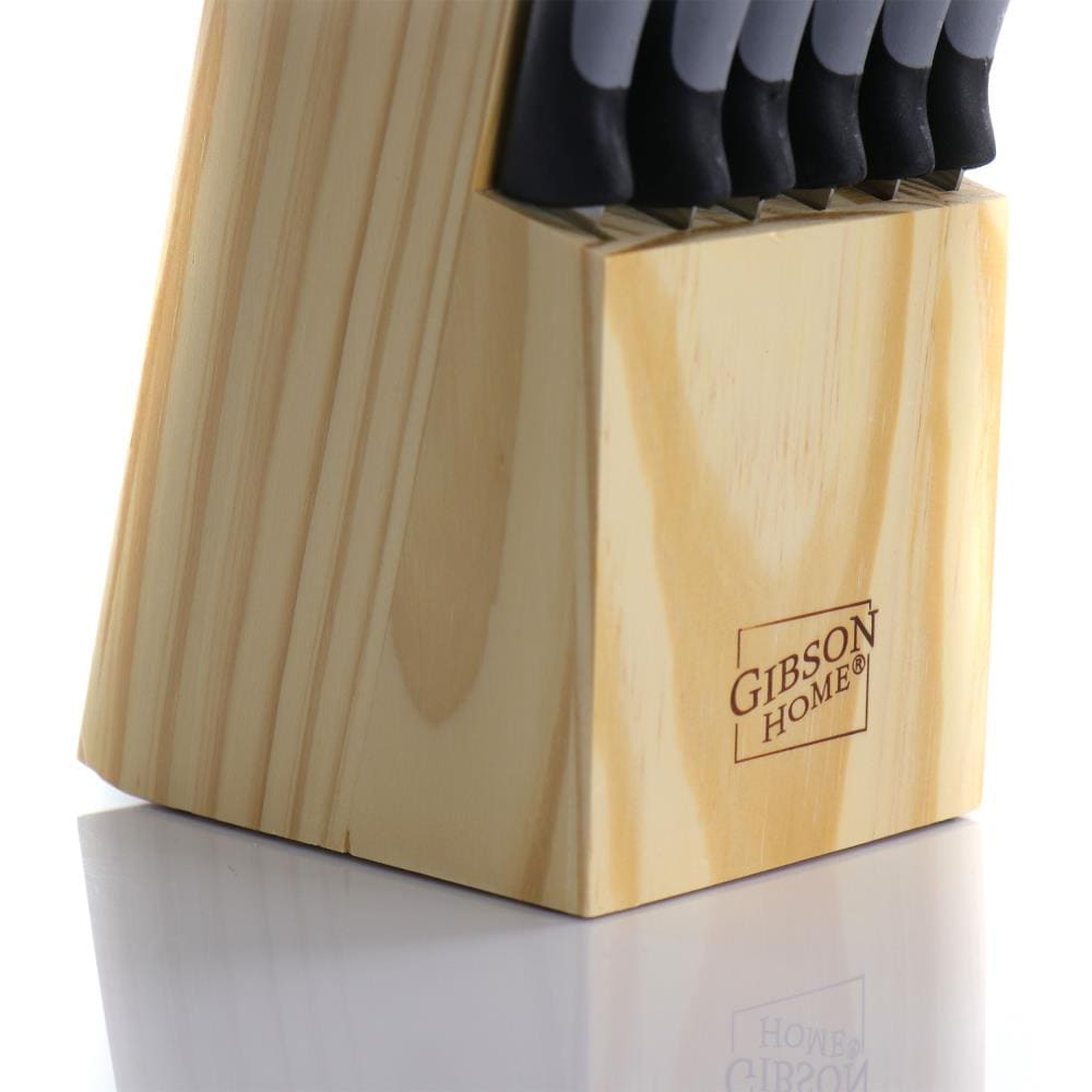 Best Buy: Gibson Home Adderbury 14-Piece Knife Set Beige, Black