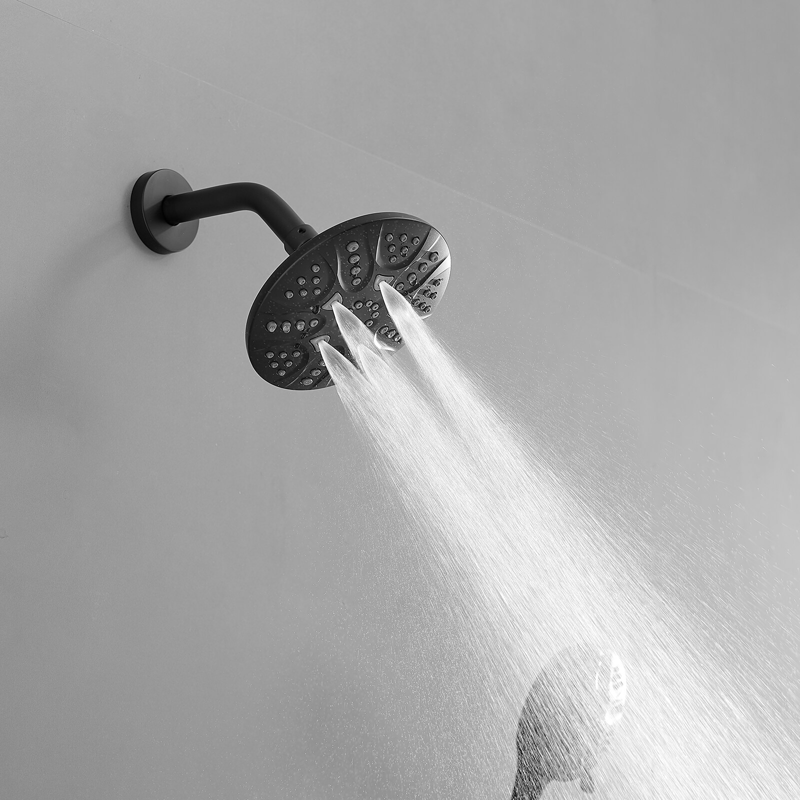 Matte Black Dual Function Rain Shower Faucet with Handheld