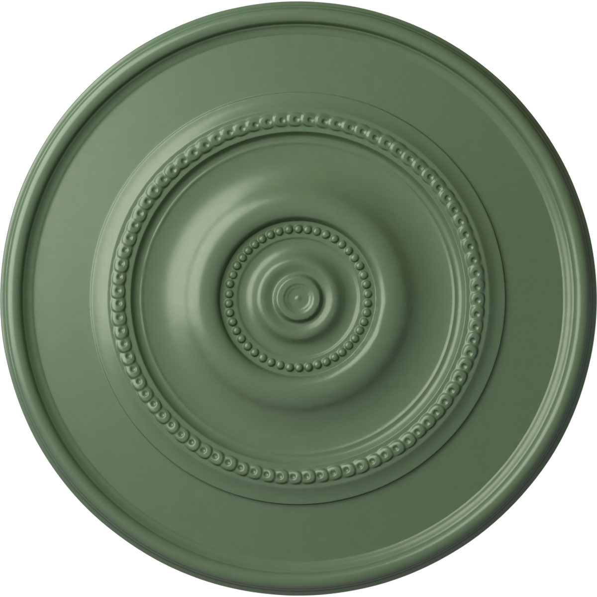 Ekena Millwork CM24REAGF Traditional Reece 24.375-in W x 24.375-in L Painted Athenian Green Polyurethane Whole Ceiling Medallion