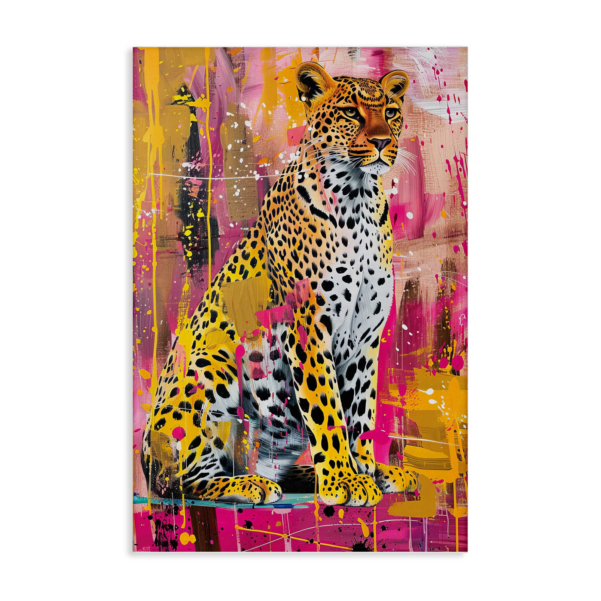 Stupell Industries BT-678-CN-16X24 Urban Abstraction Cheetah Canvas design by LSR Design Studio