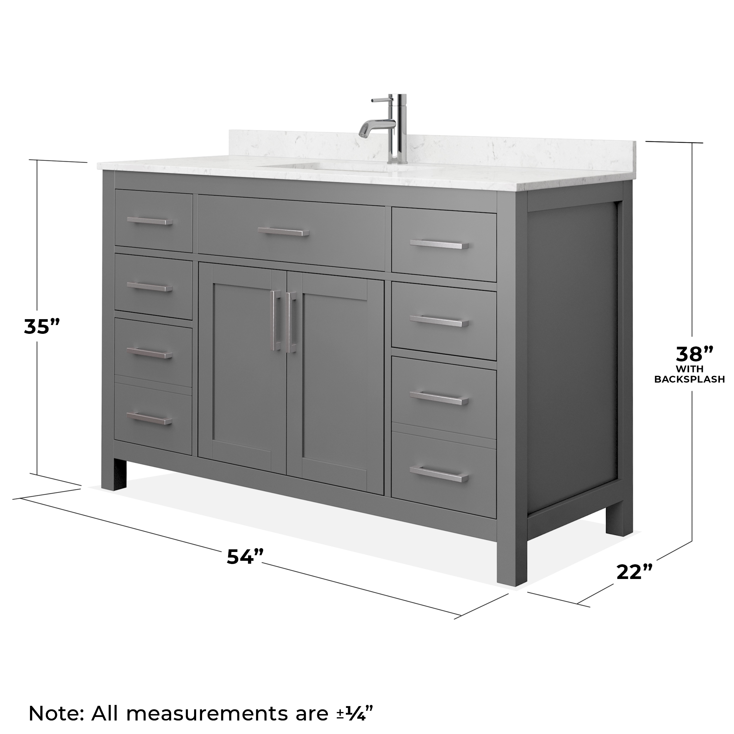 Wyndham Collection WCG242454SKGCCUNSMXX Bath-Vanity-Combo - View #5