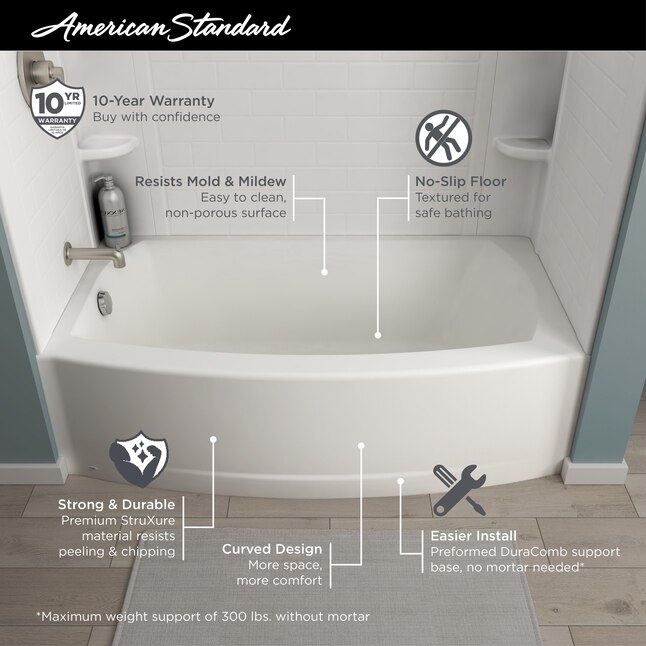 Left Drain Alcove Soaking Bathtub, American Standard Bathtubs Reviews