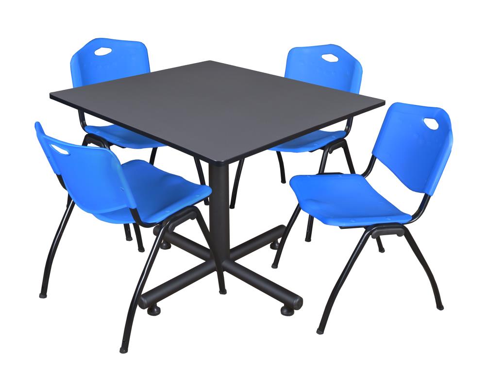 Regency TKB4848GY47BE Breakroom Gray 4-Person Training Table (48-in W x 29-in H)